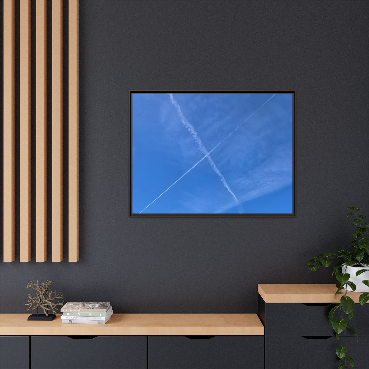 Sky Crossroads - Unique Stretched Canvas Wall Art
