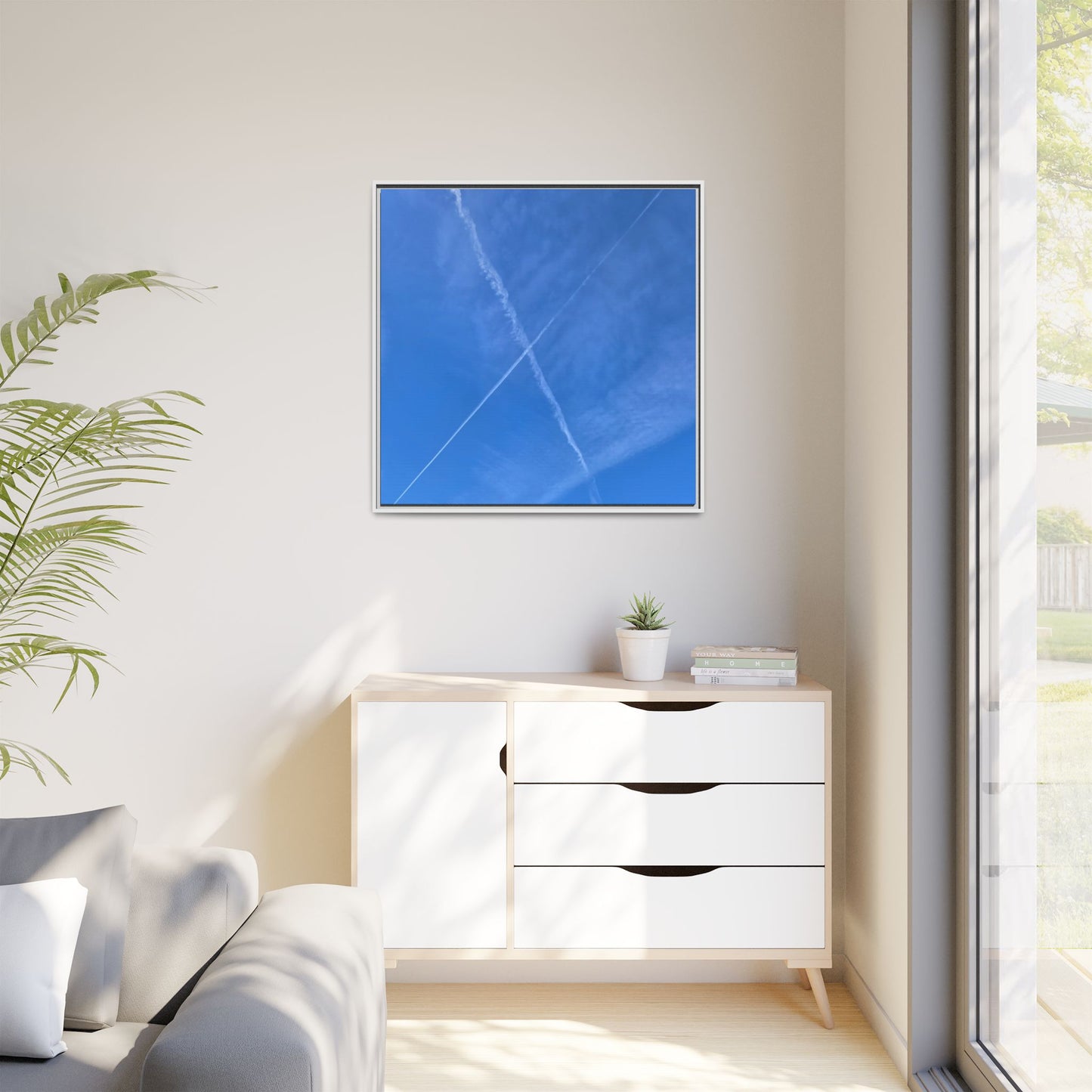Sky Crossroads - Unique Stretched Canvas Wall Art