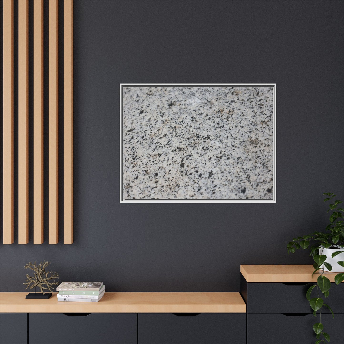 Monochrome Mosaic - Unique Stretched Canvas Wall Art