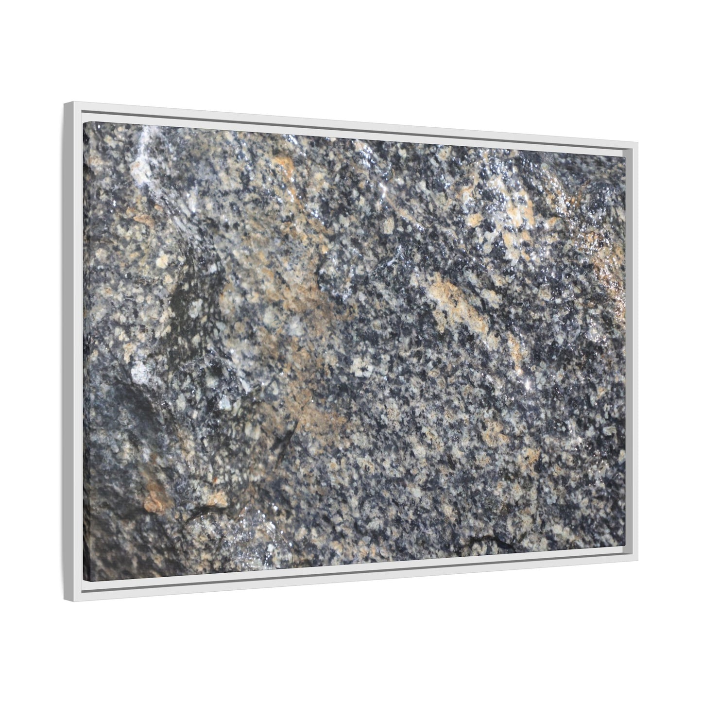 Crystalline Echoes - Unique Stretched Canvas Wall Art
