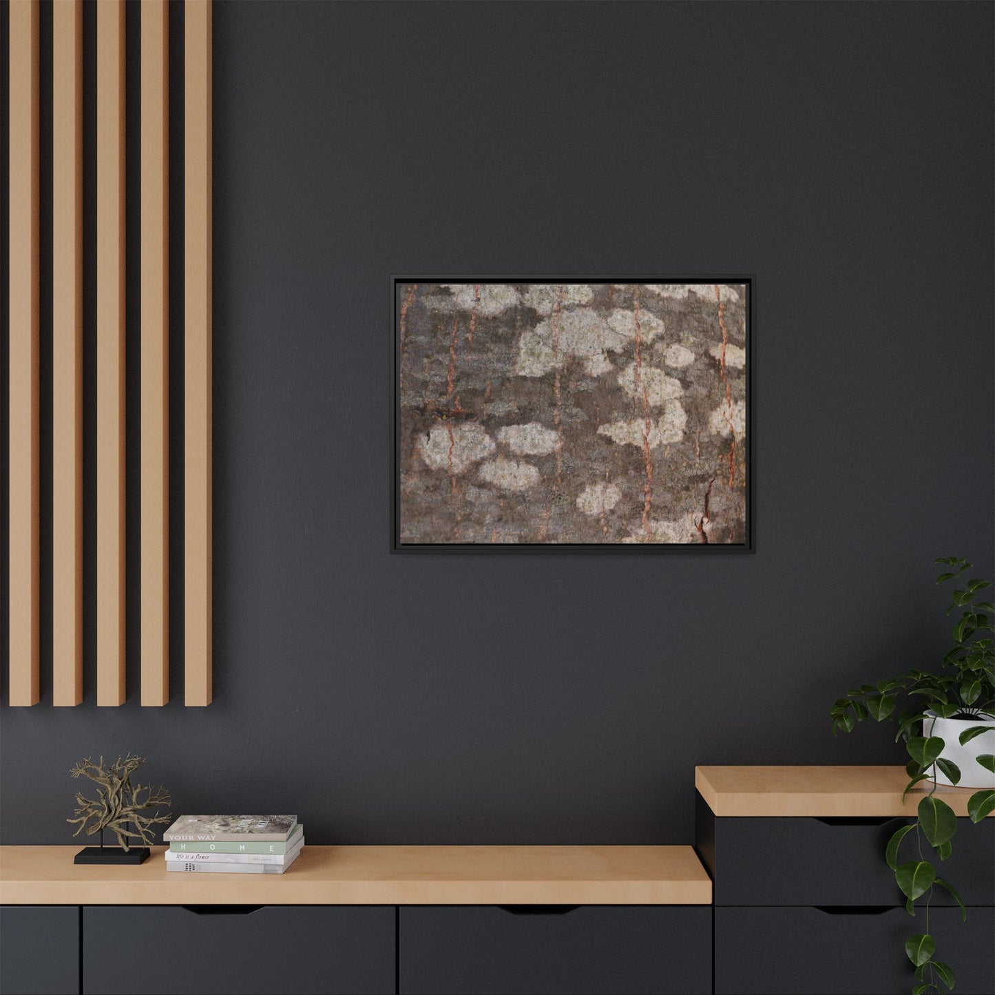 Lichen's Legacy - Unique Stretched Canvas Wall Art