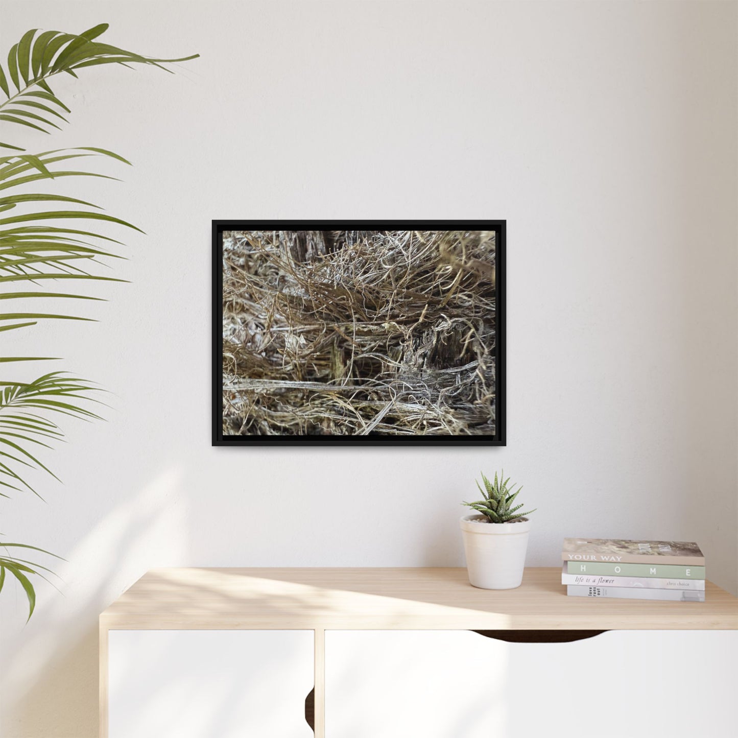 Tangled Whispers of Autumn - Unique Stretched Canvas Wall Art