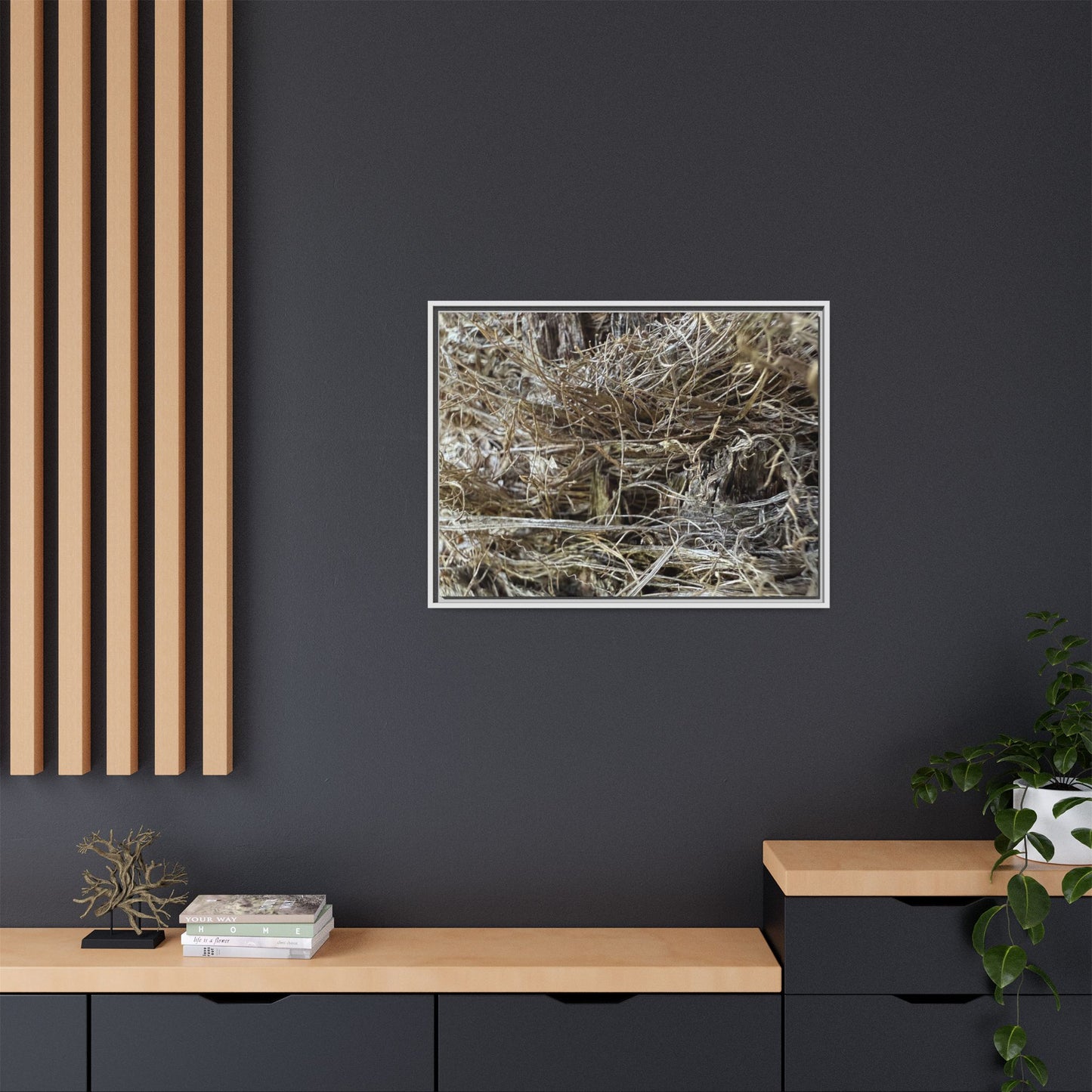 Tangled Whispers of Autumn - Unique Stretched Canvas Wall Art