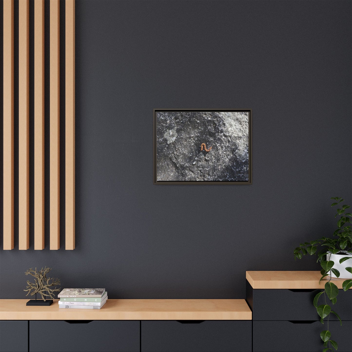 Volcanic Ash and Copper - Unique Stretched Canvas Wall Art