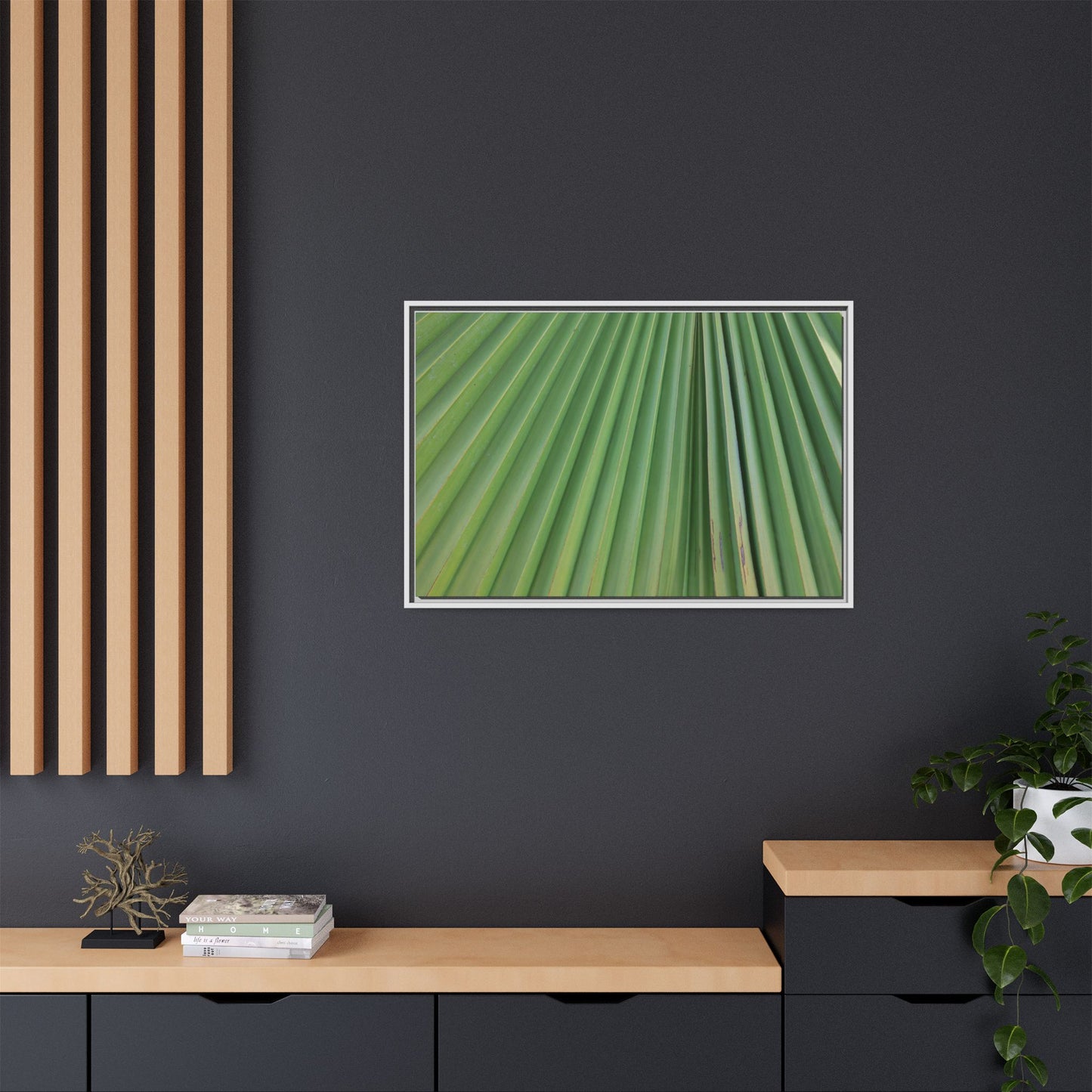 Emerald Rays - Unique Stretched Canvas Wall Art