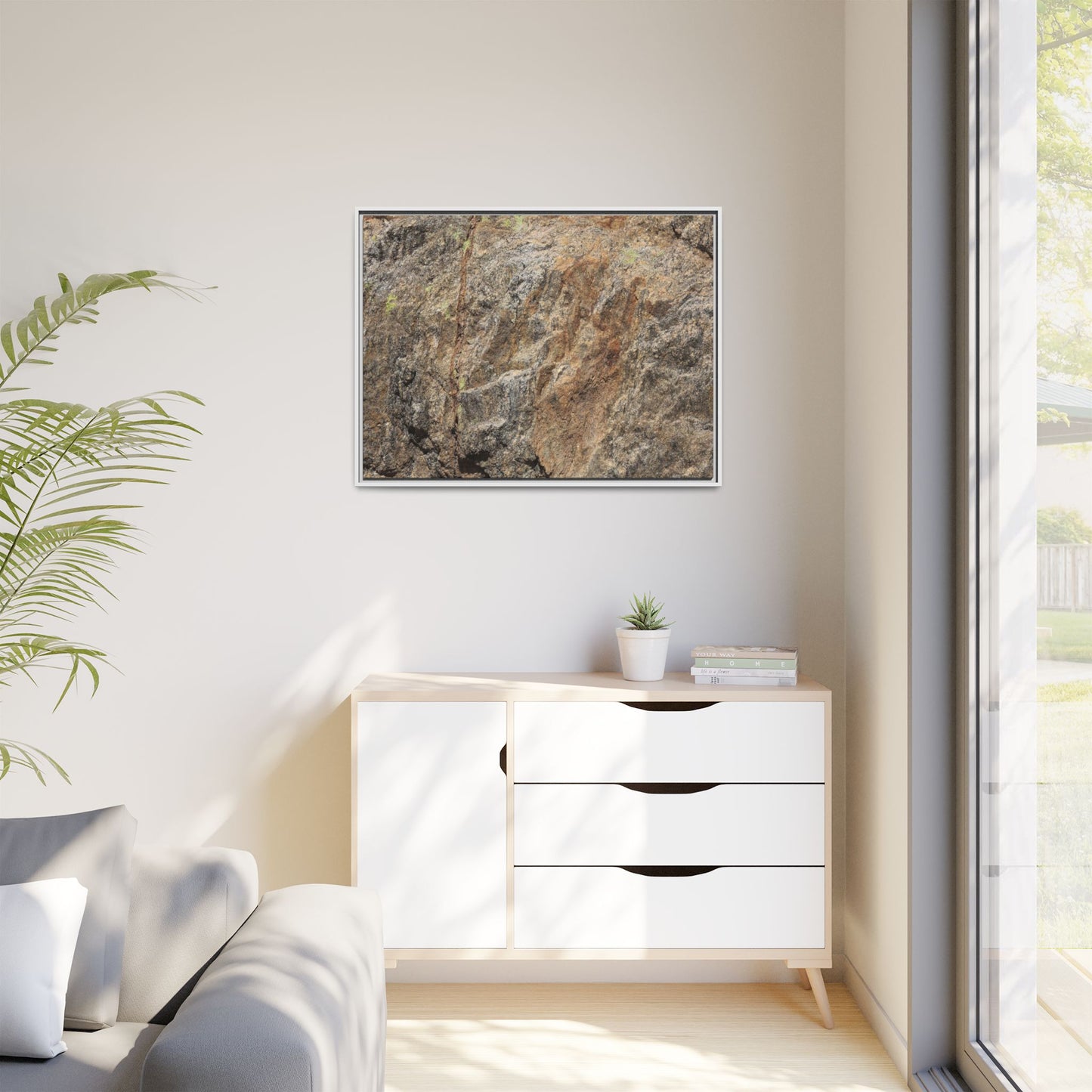 Weathered Rock Formation - Unique Stretched Canvas Wall Art