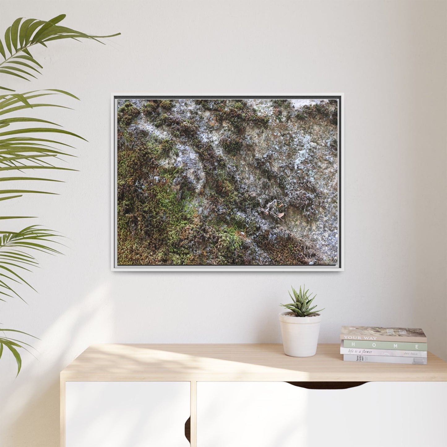 Mossy Whispers - Unique Stretched Canvas Wall Art