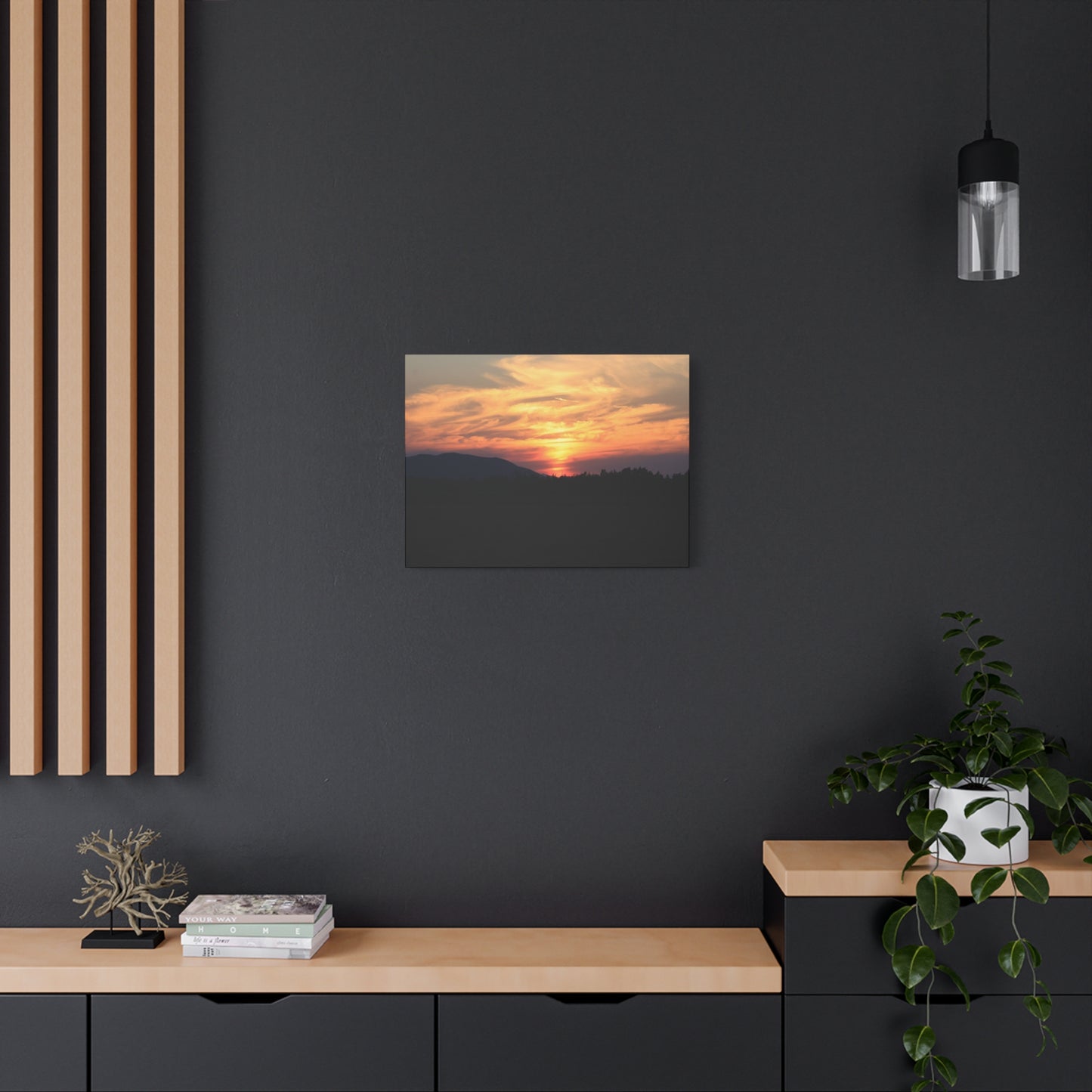 Mountain Twilight - Unique Frameless Canvas Wall Art