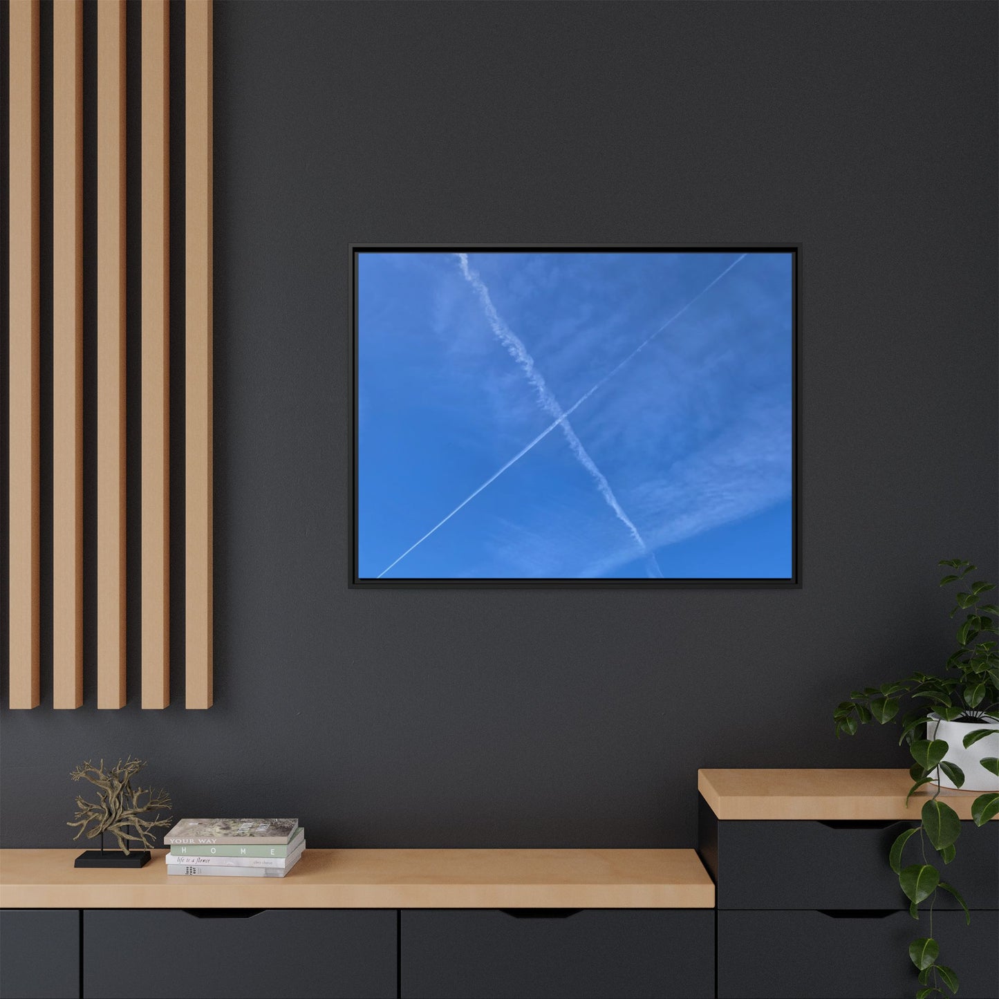 Sky Crossroads - Unique Stretched Canvas Wall Art