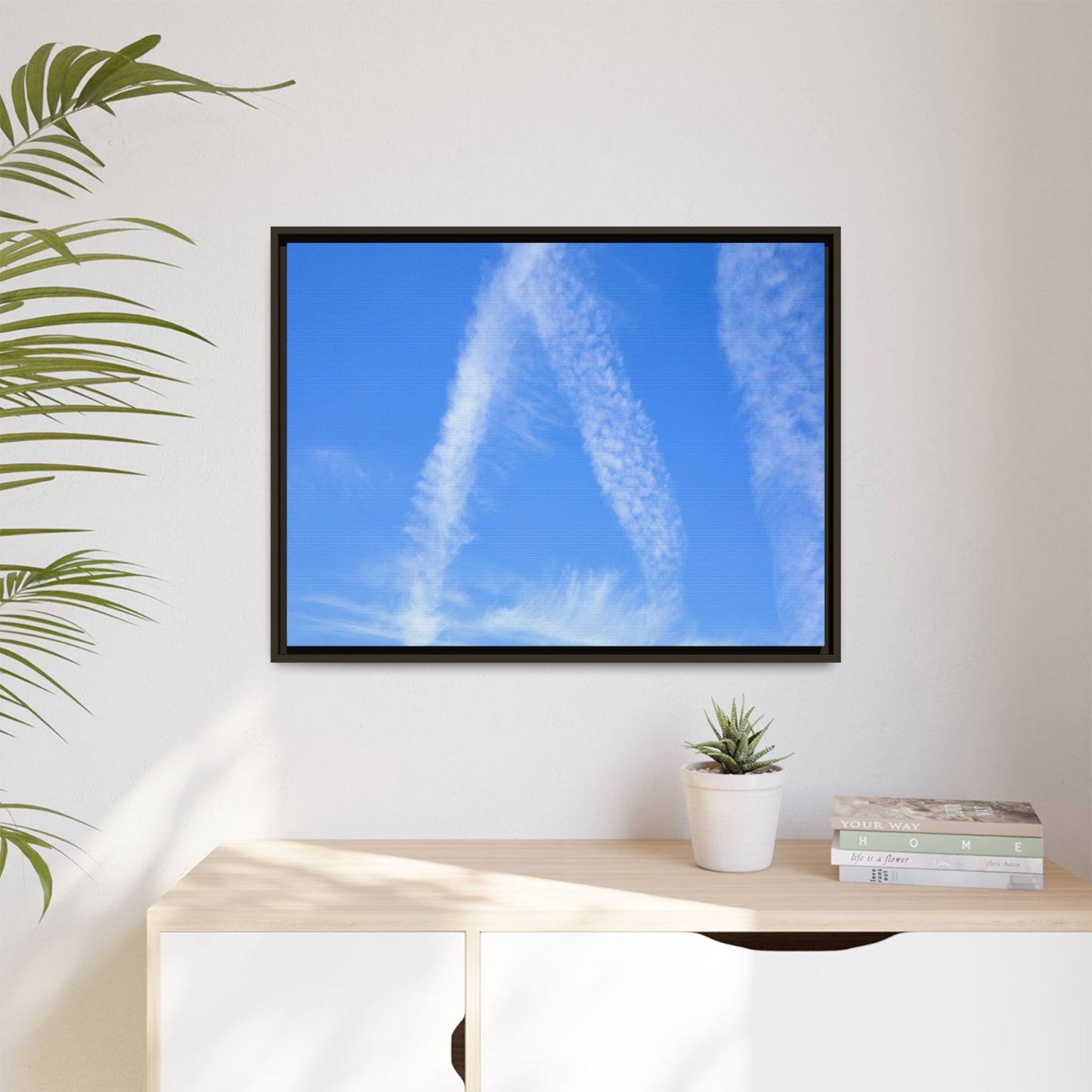 Skyward Whispers - Unique Stretched Canvas Wall Art