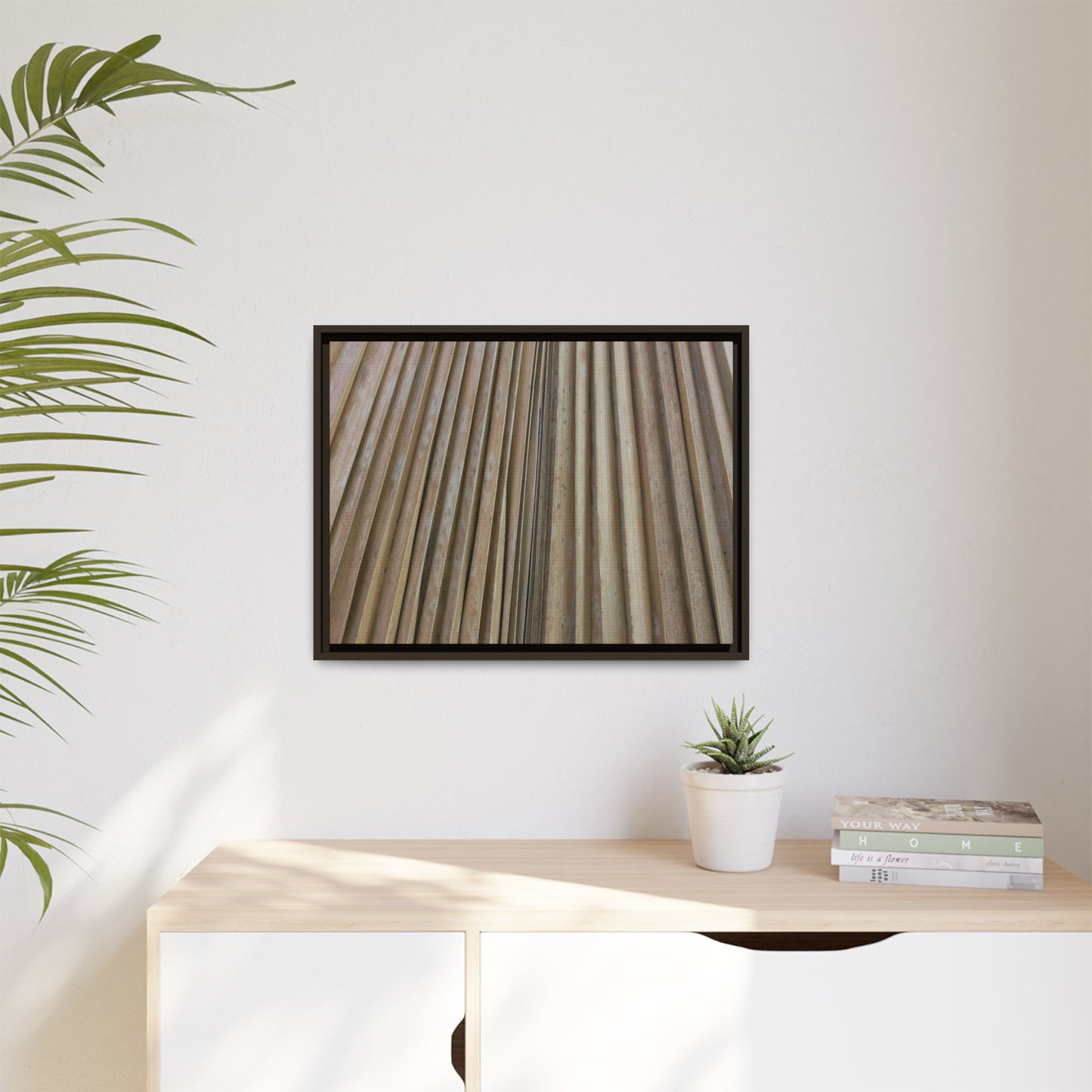 Wooden Whispers - Unique Stretched Canvas Wall Art