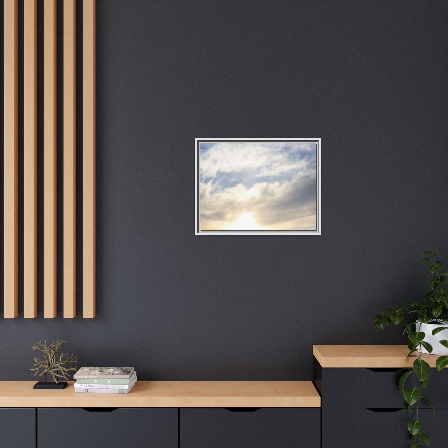 Sky's Ethereal Whisper - Unique Stretched Canvas Wall Art