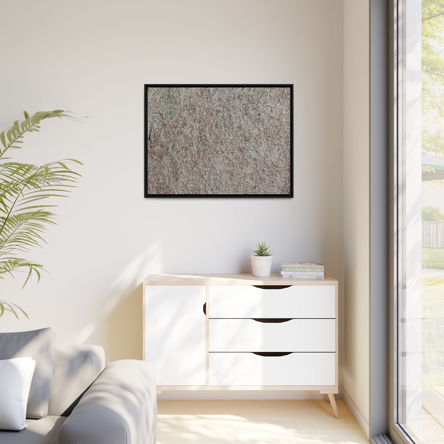 Granular Whispers - Unique Stretched Canvas Wall Art
