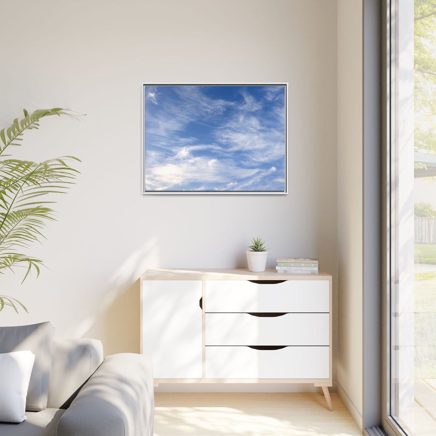 Ethereal Blue Tapestry - Unique Stretched Canvas Wall Art