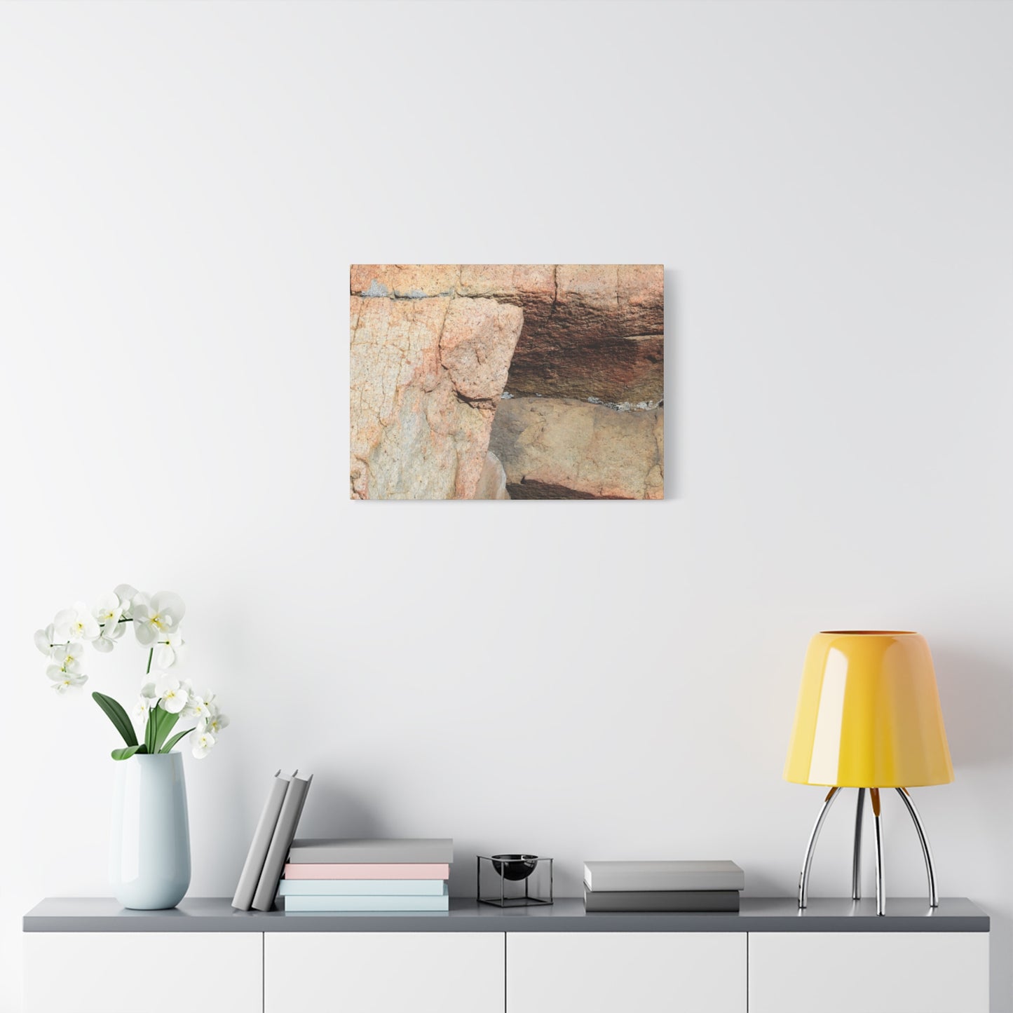 Layered Echoes - Unique Frameless Canvas Wall Art