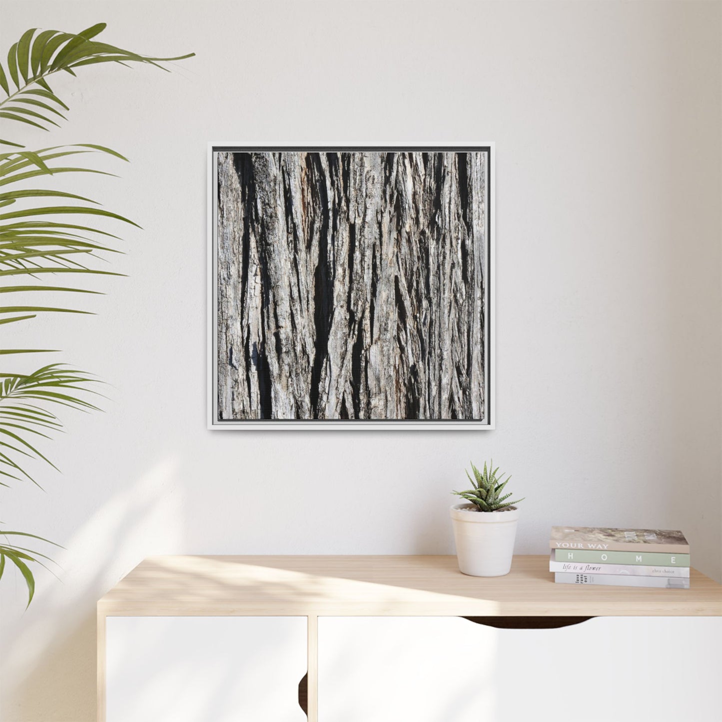 Bark Lines - Unique Stretched Canvas Wall Art