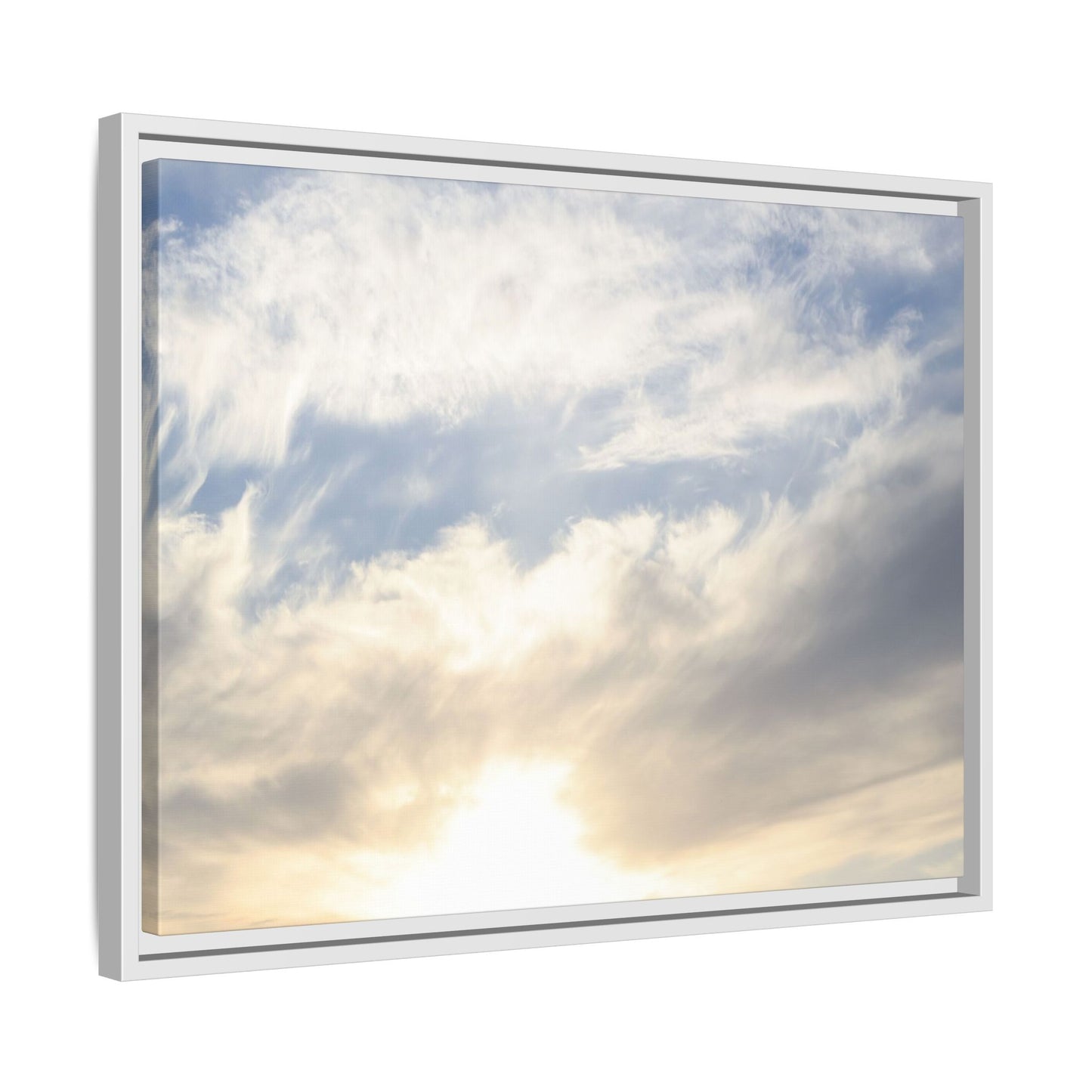 Sky's Ethereal Whisper - Unique Stretched Canvas Wall Art