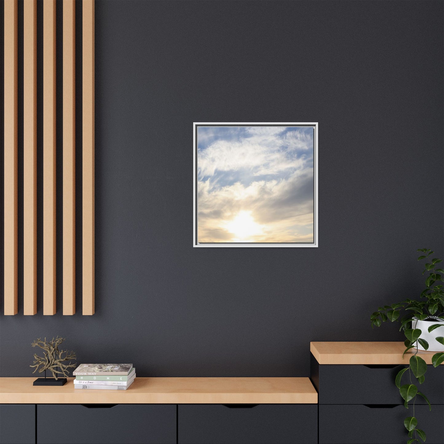 Sky's Ethereal Whisper - Unique Stretched Canvas Wall Art