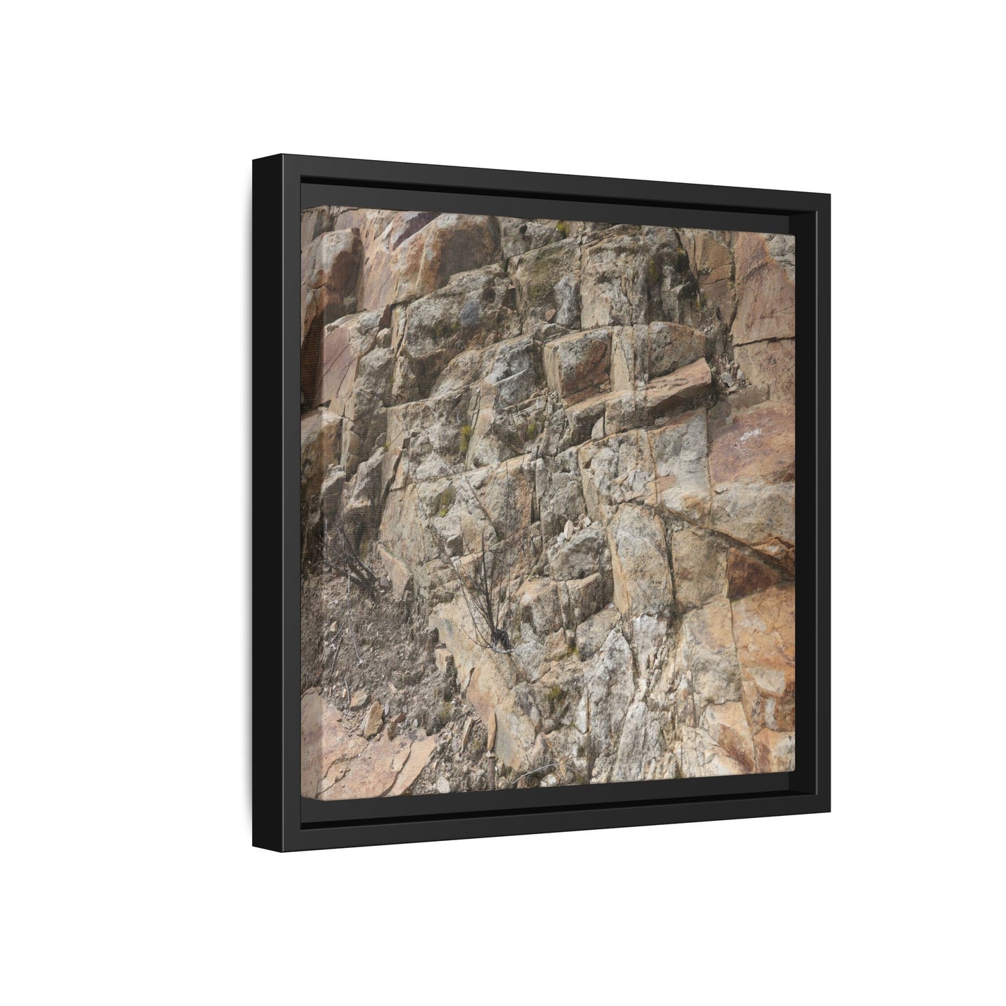 Stone's Silent Story - Unique Stretched Canvas Wall Art