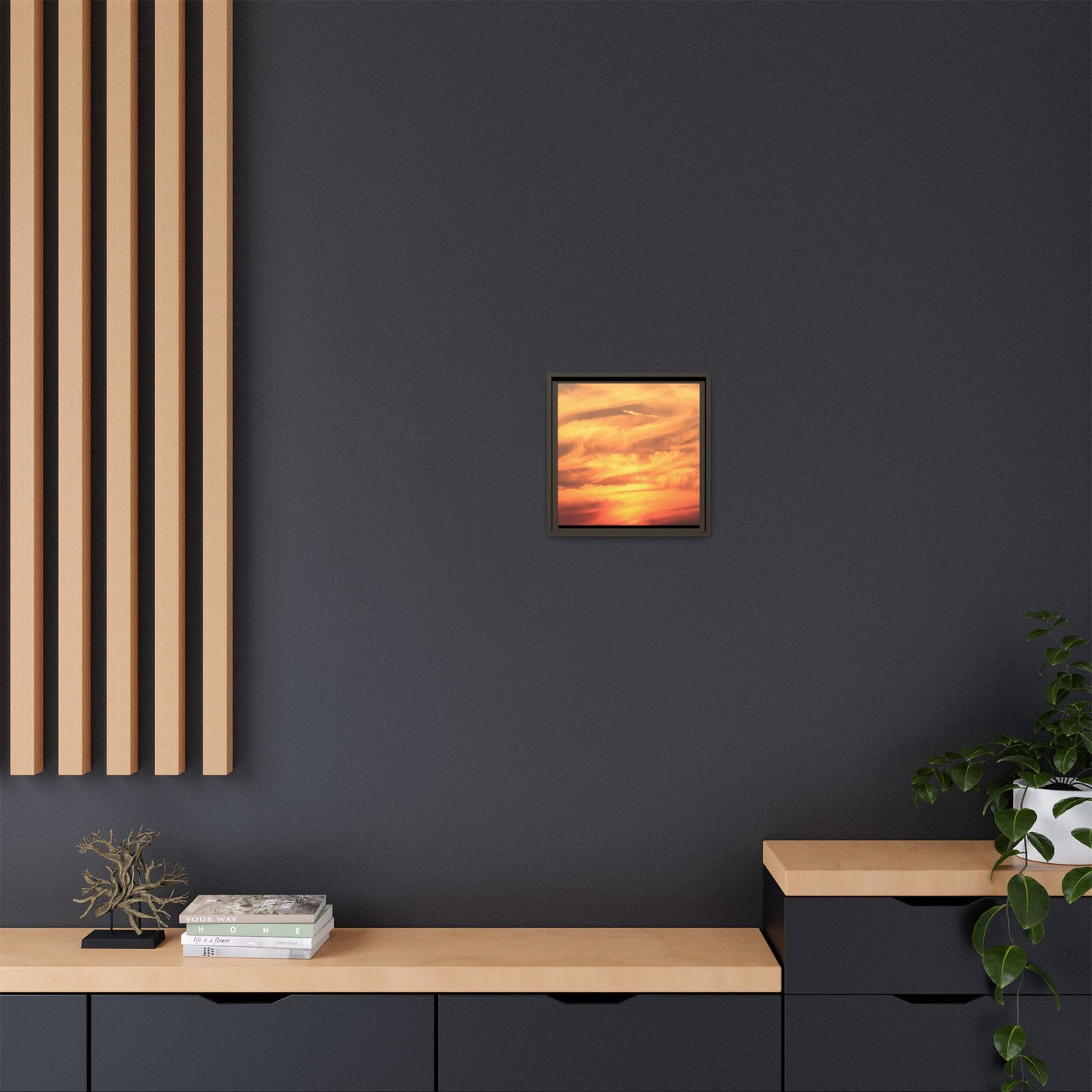 Burning Skies - Unique Stretched Canvas Wall Art