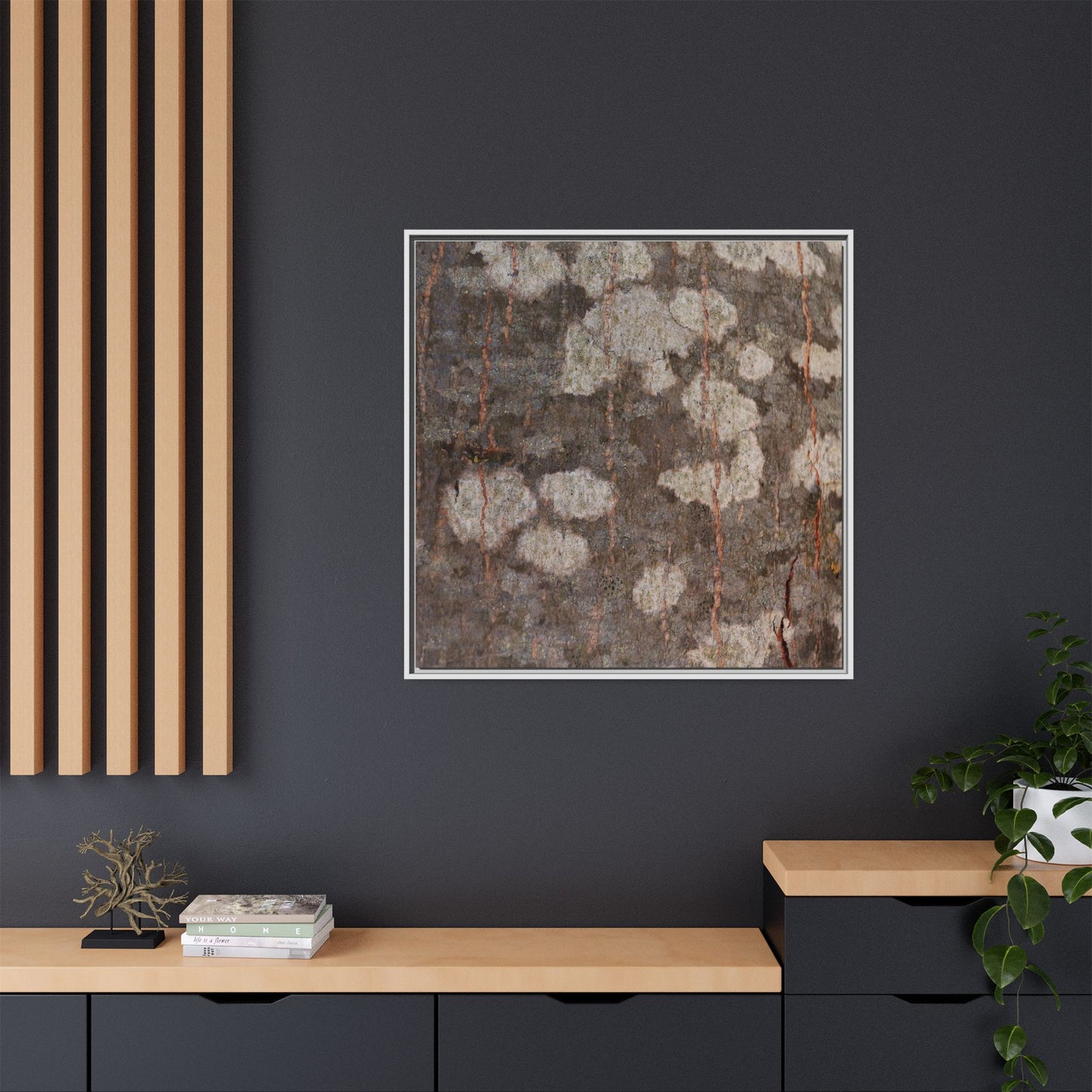 Lichen's Legacy - Unique Stretched Canvas Wall Art