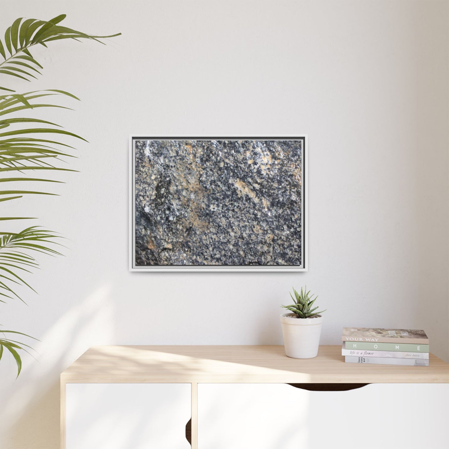 Crystalline Echoes - Unique Stretched Canvas Wall Art