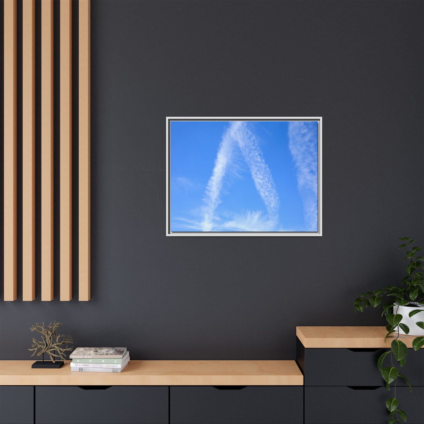 Skyward Whispers - Unique Stretched Canvas Wall Art