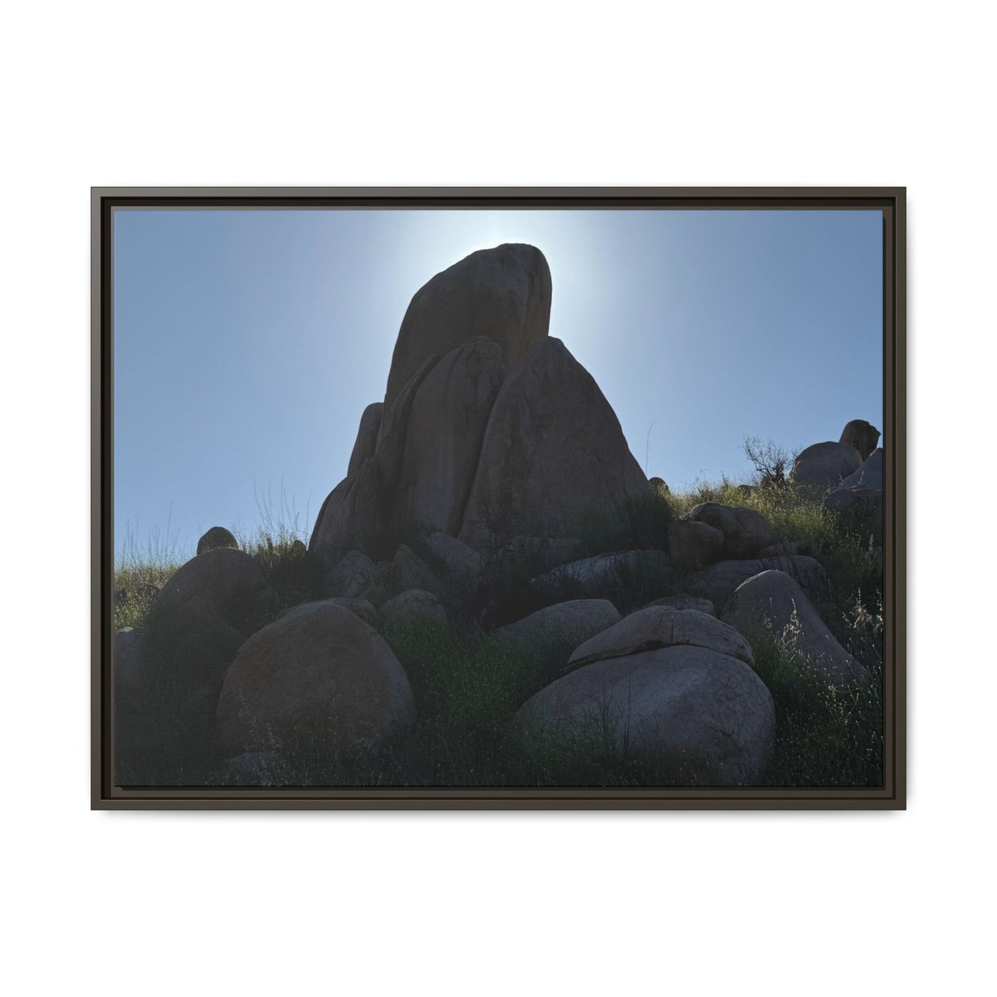 Boulder Silhouette - Unique Stretched Canvas Wall Art