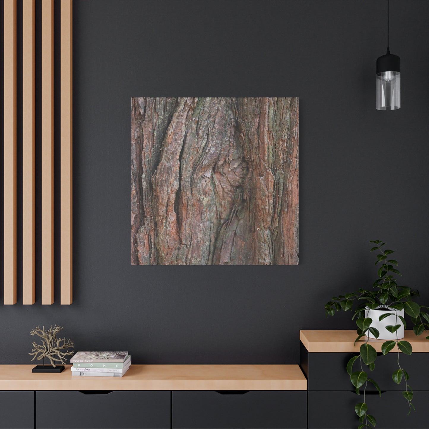 Rustic Embrace - Unique Frameless Canvas Wall Art