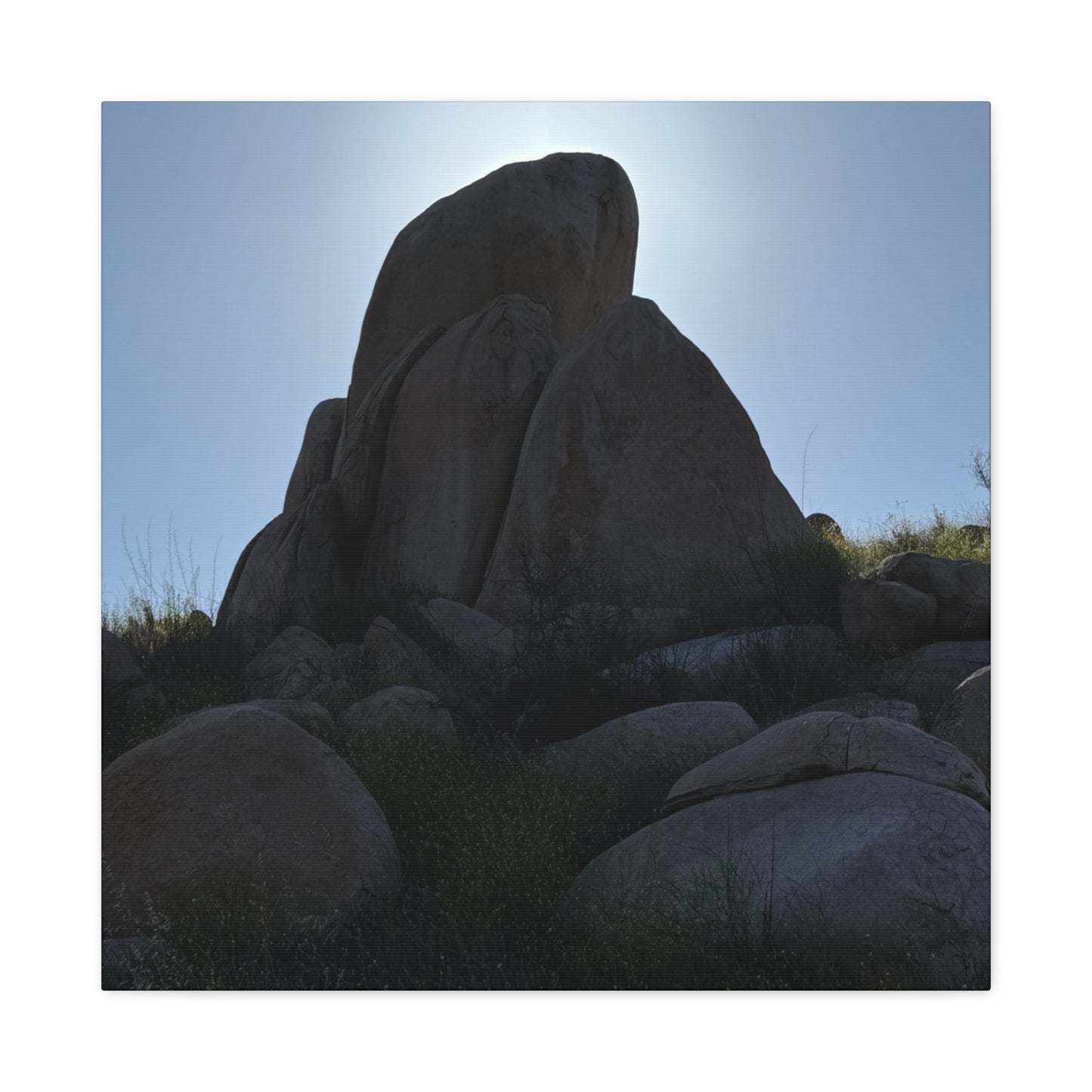 Rocks of Solitude - Unique Frameless Canvas Wall Art