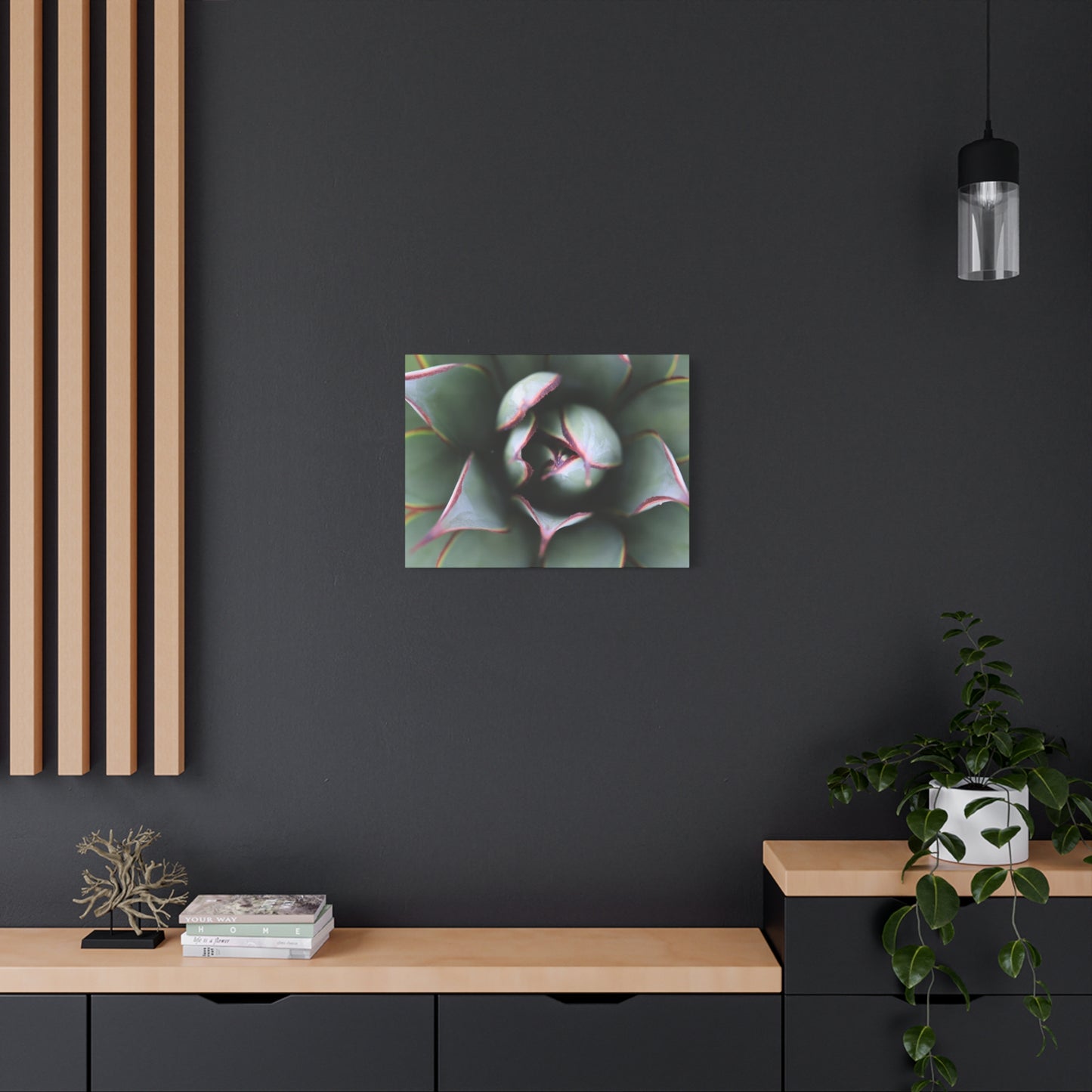 Emerald Spiral - Unique Frameless Canvas Wall Art