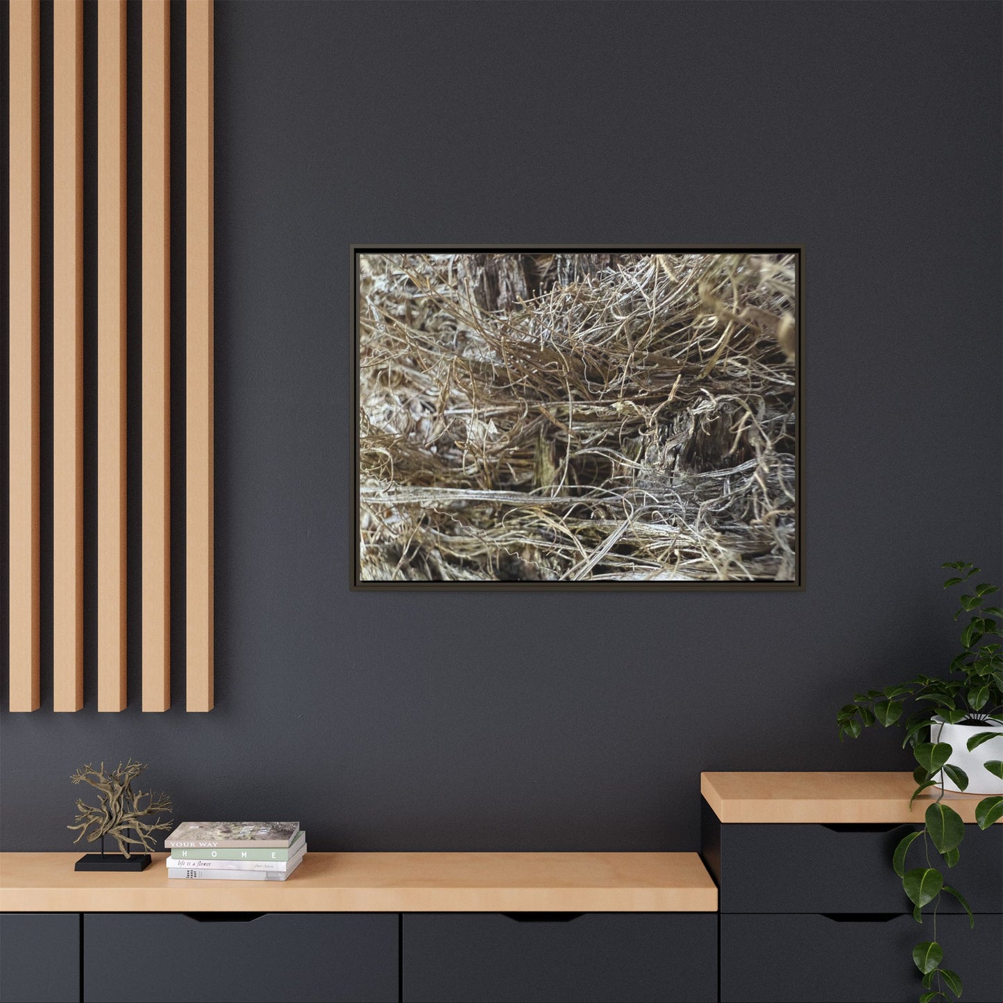 Tangled Whispers of Autumn - Unique Stretched Canvas Wall Art