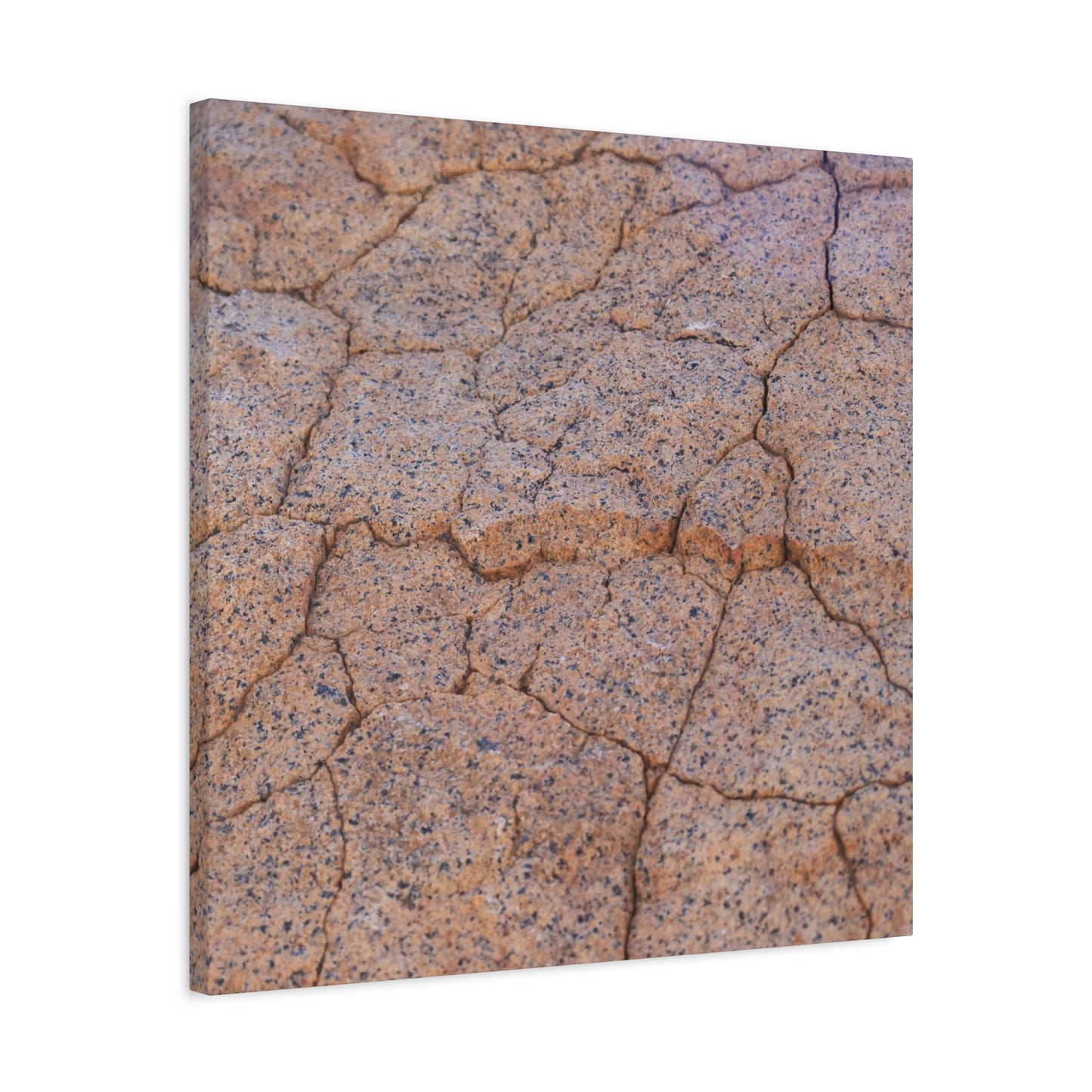 Cracked Earth's Whispers - Unique Frameless Canvas Wall Art