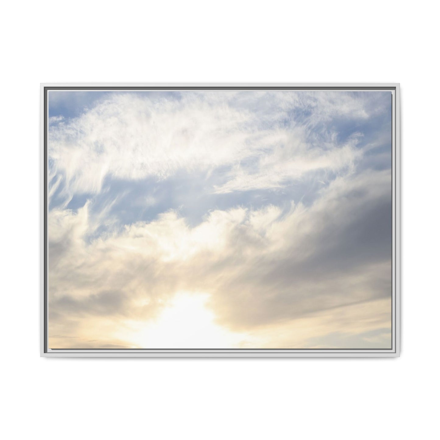Sky's Ethereal Whisper - Unique Stretched Canvas Wall Art