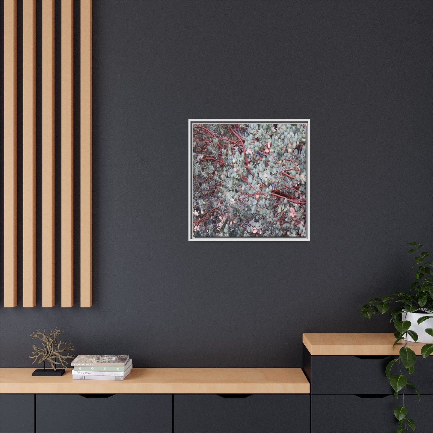 Whispers of Sage - Unique Stretched Canvas Wall Art