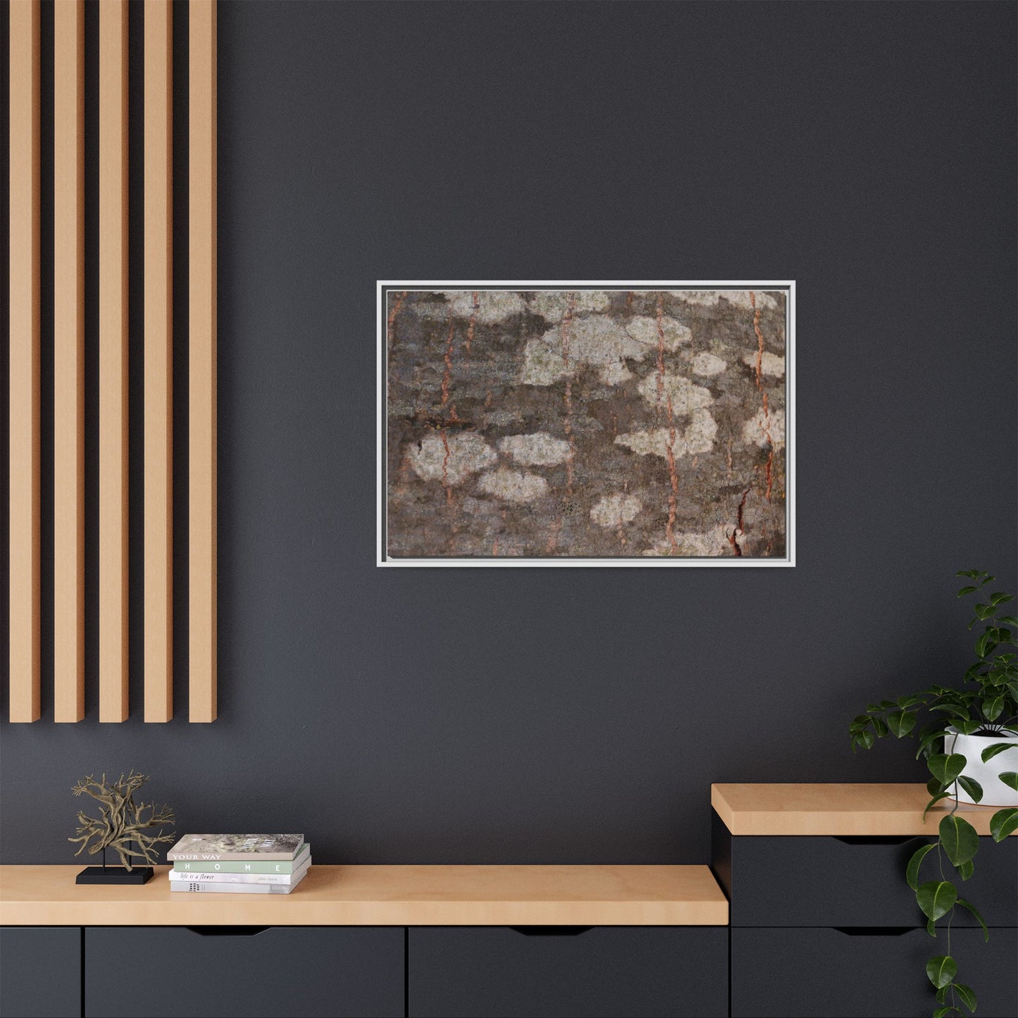 Lichen's Legacy - Unique Stretched Canvas Wall Art