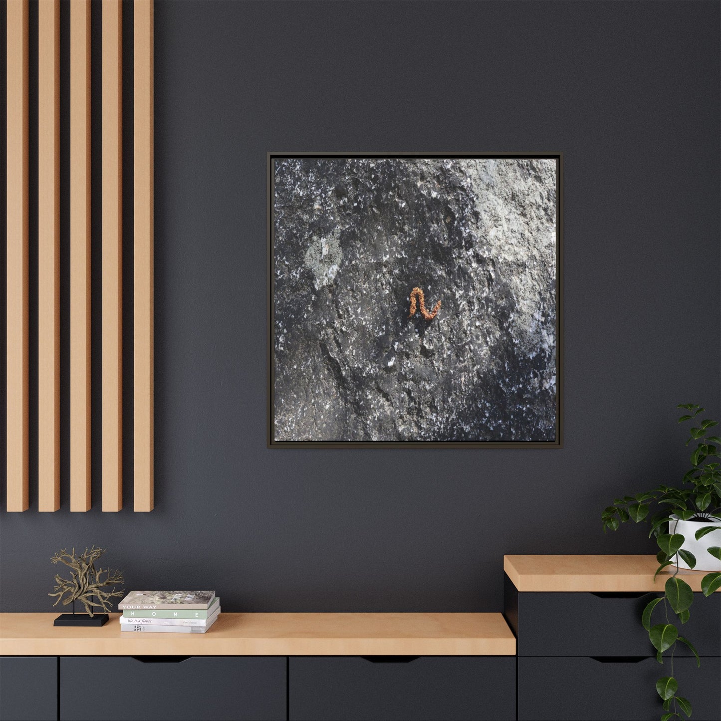 Volcanic Ash and Copper - Unique Stretched Canvas Wall Art