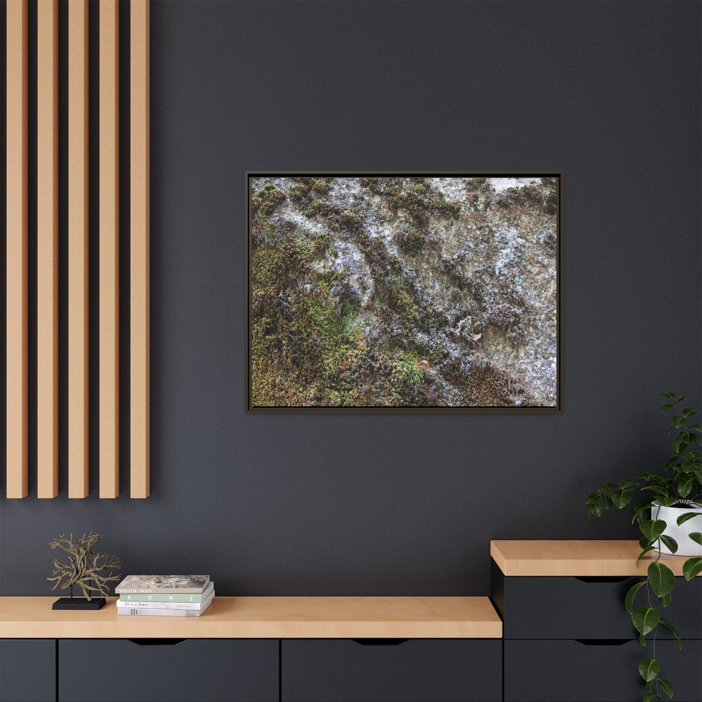 Mossy Whispers - Unique Stretched Canvas Wall Art