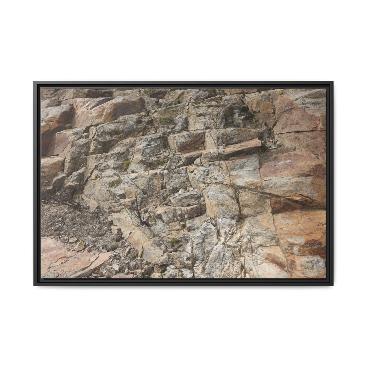 Stone's Silent Story - Unique Stretched Canvas Wall Art
