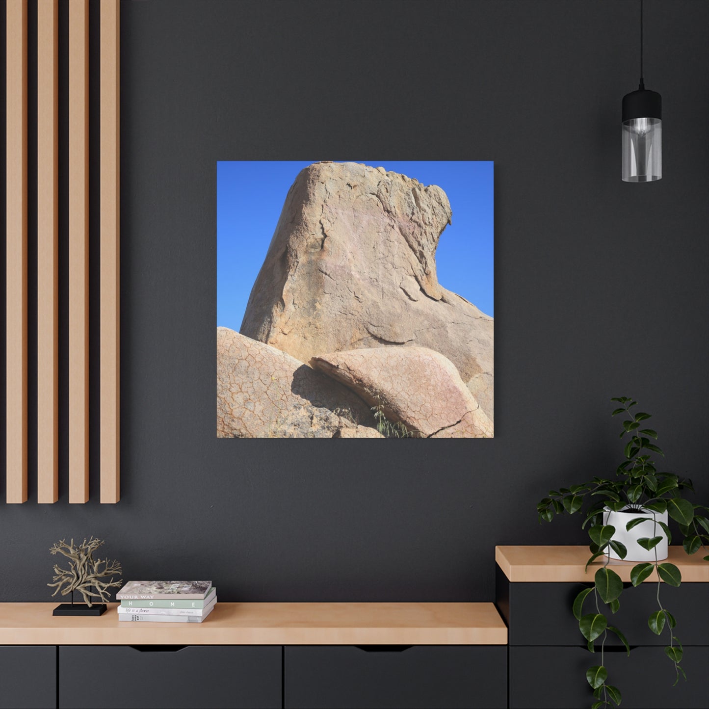 Boulder's Embrace - Unique Frameless Canvas Wall Art