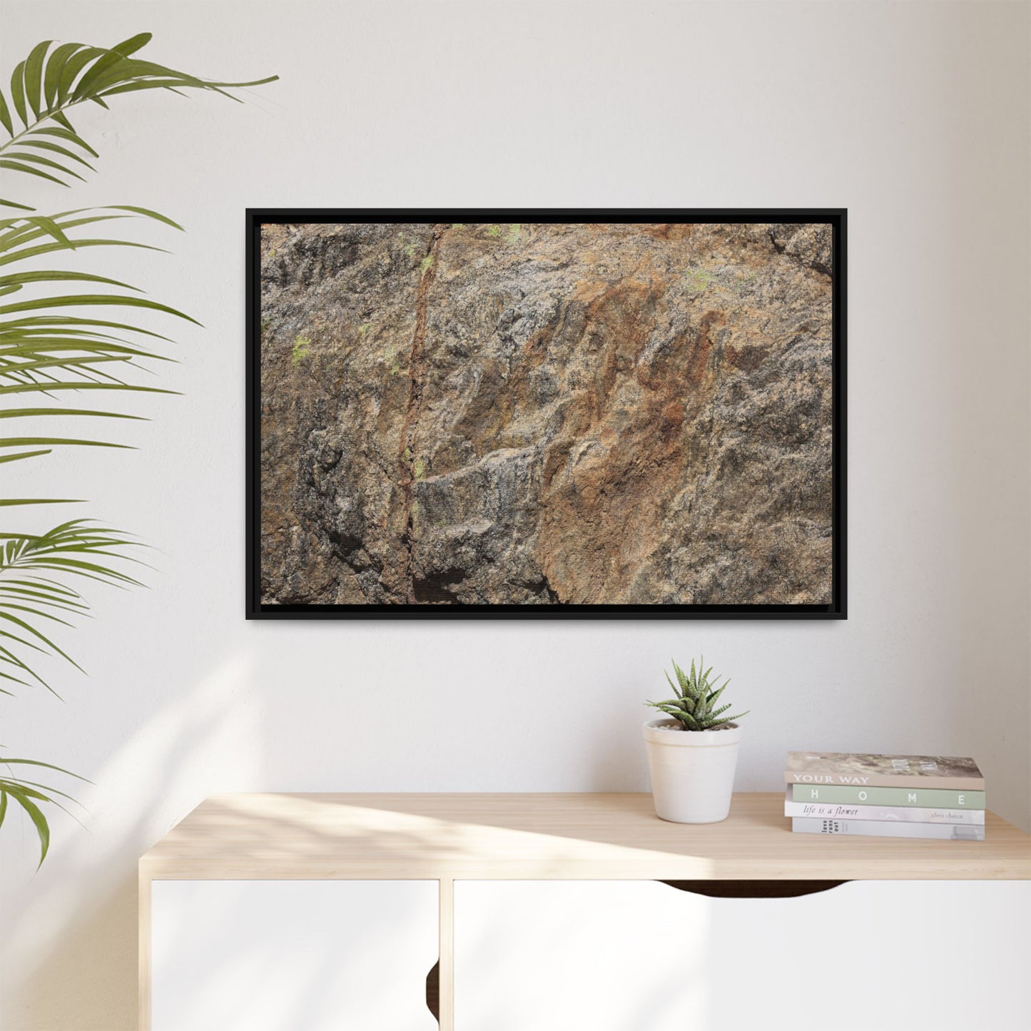 Weathered Rock Formation - Unique Stretched Canvas Wall Art