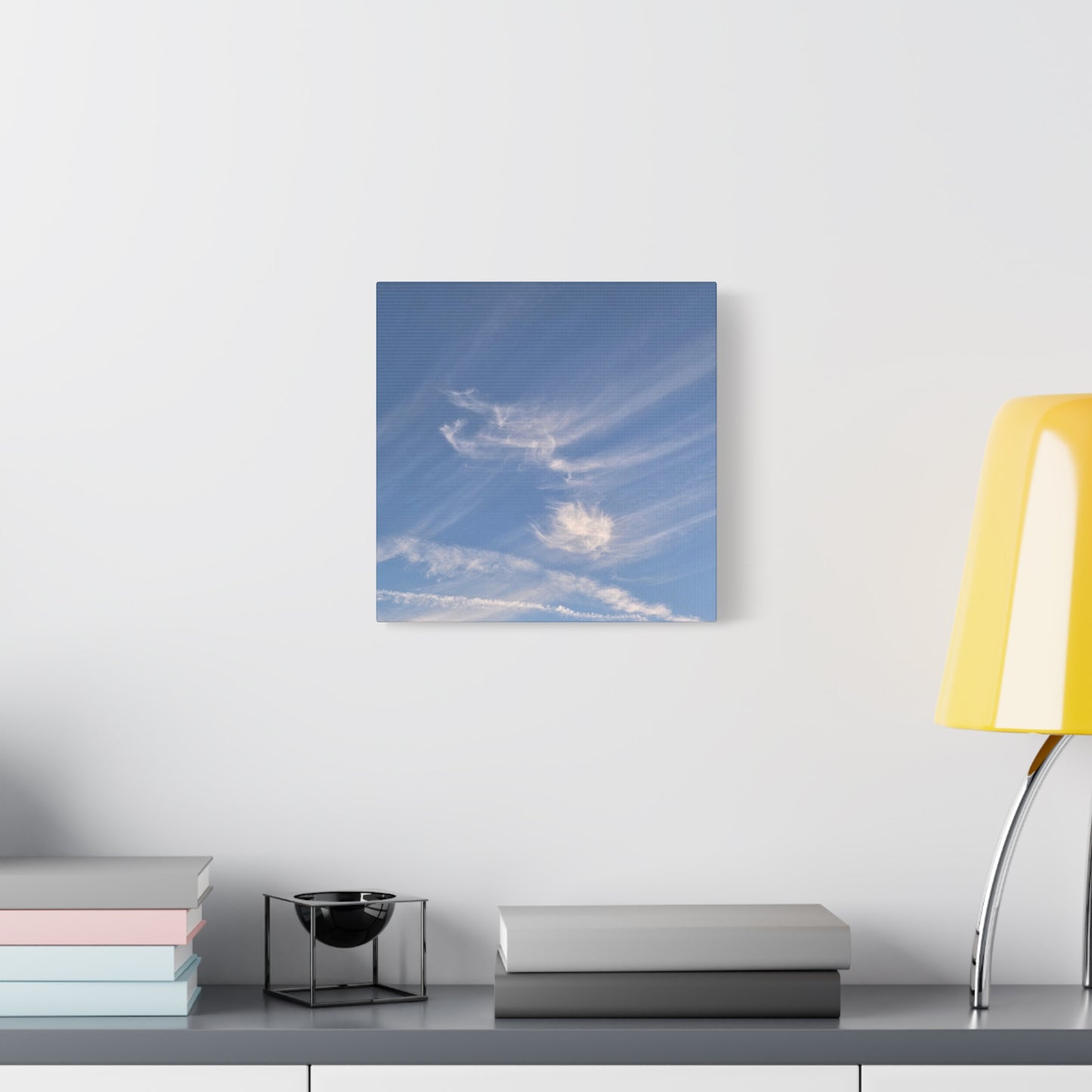 Wispy Whispers of Azure - Unique Frameless Canvas Wall Art
