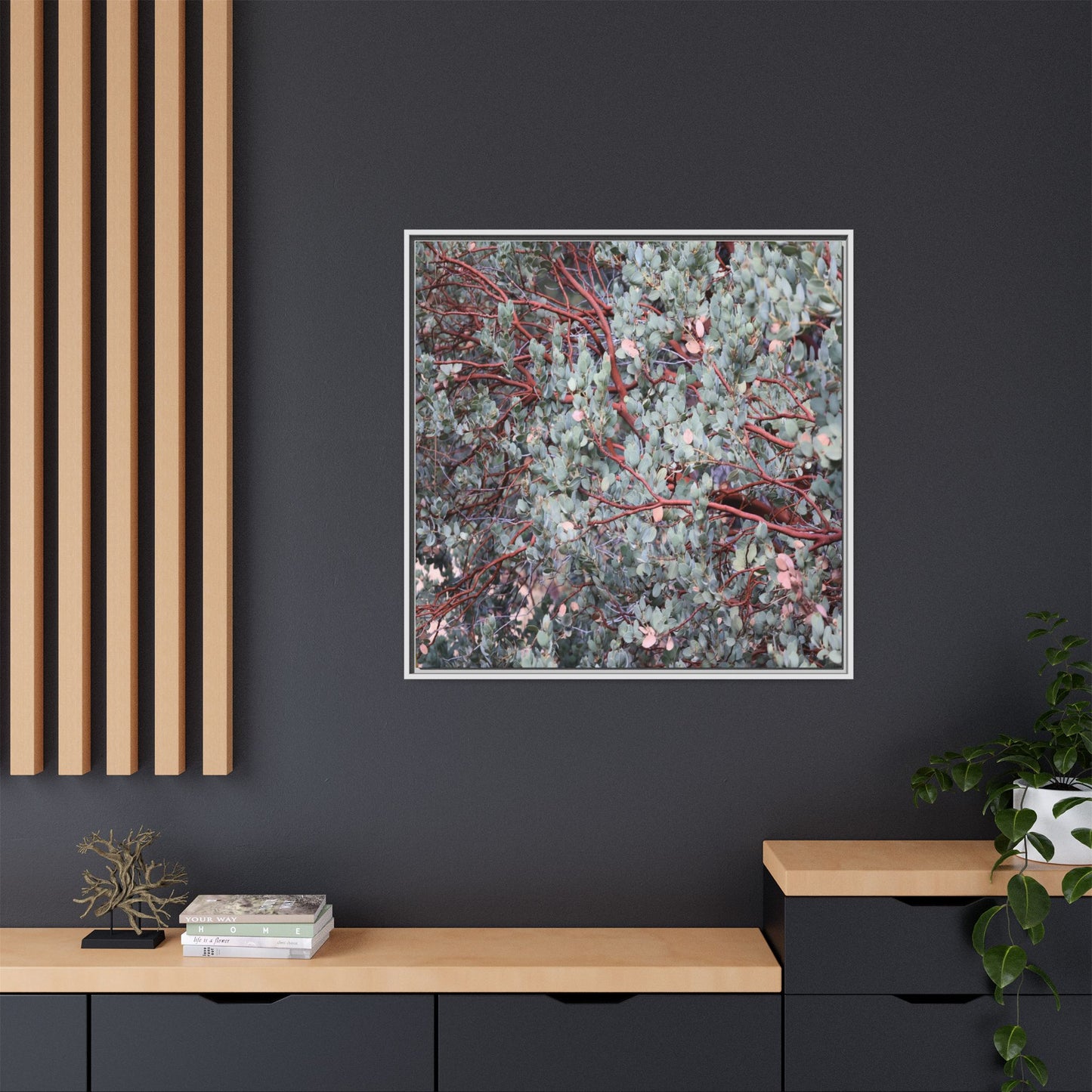 Whispers of Sage - Unique Stretched Canvas Wall Art