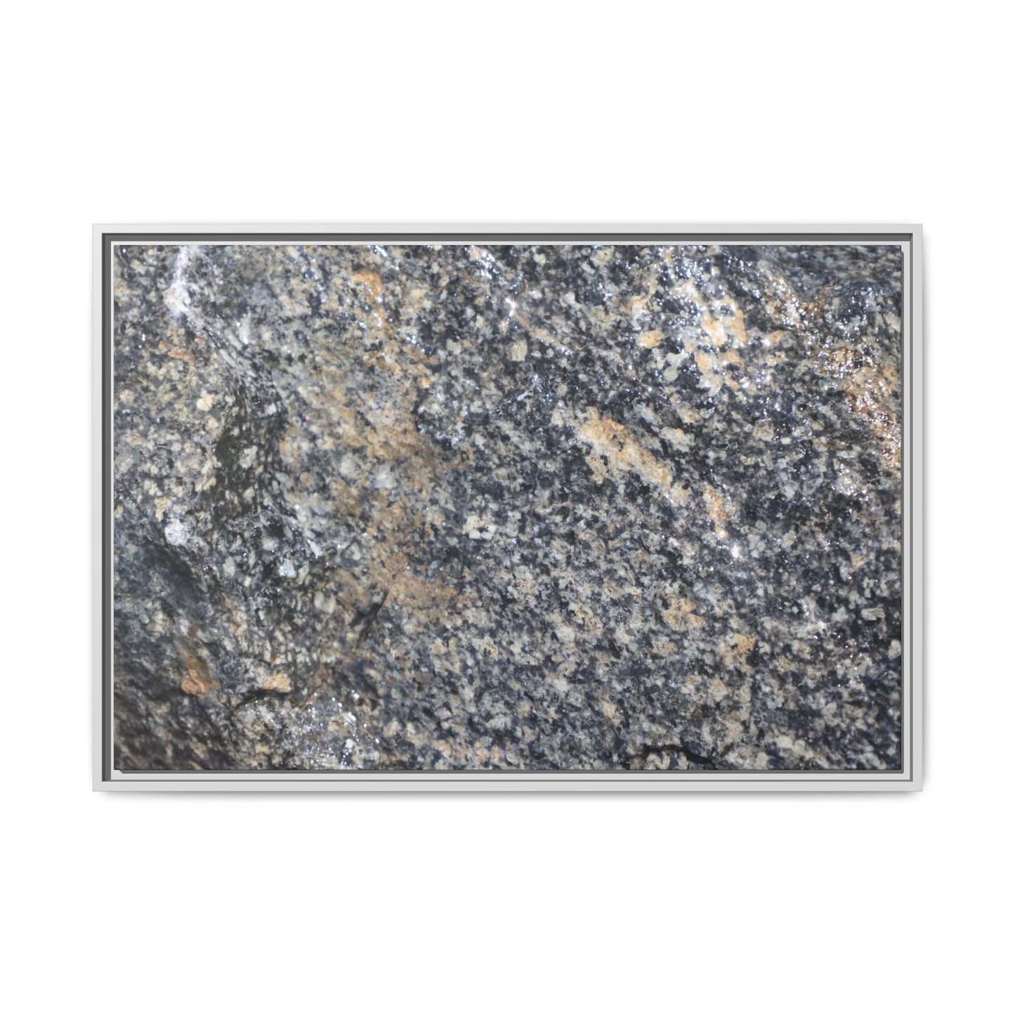 Crystalline Echoes - Unique Stretched Canvas Wall Art