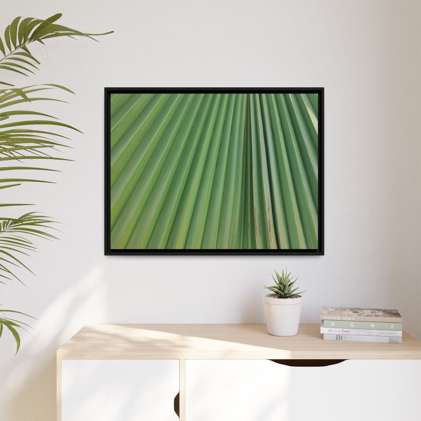 Emerald Rays - Unique Stretched Canvas Wall Art