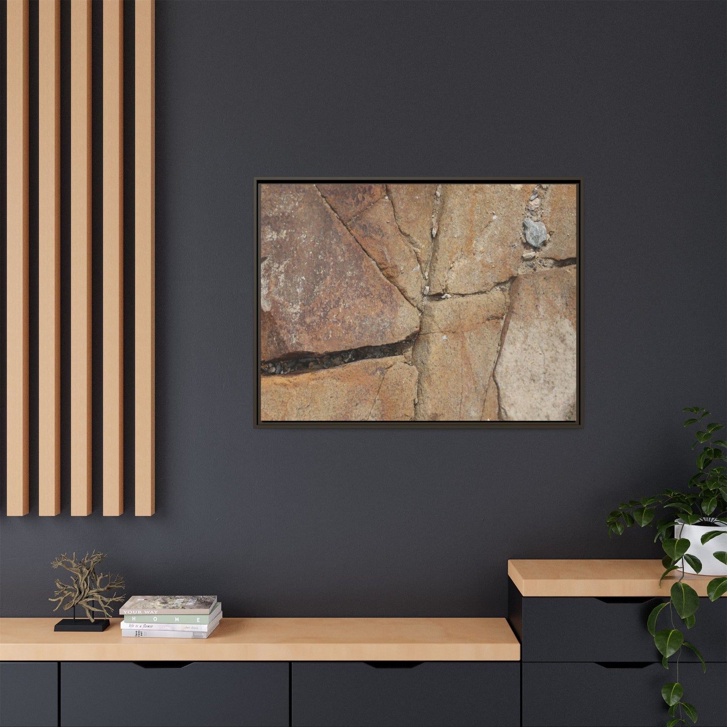 Rusty Crevices - Unique Stretched Canvas Wall Art