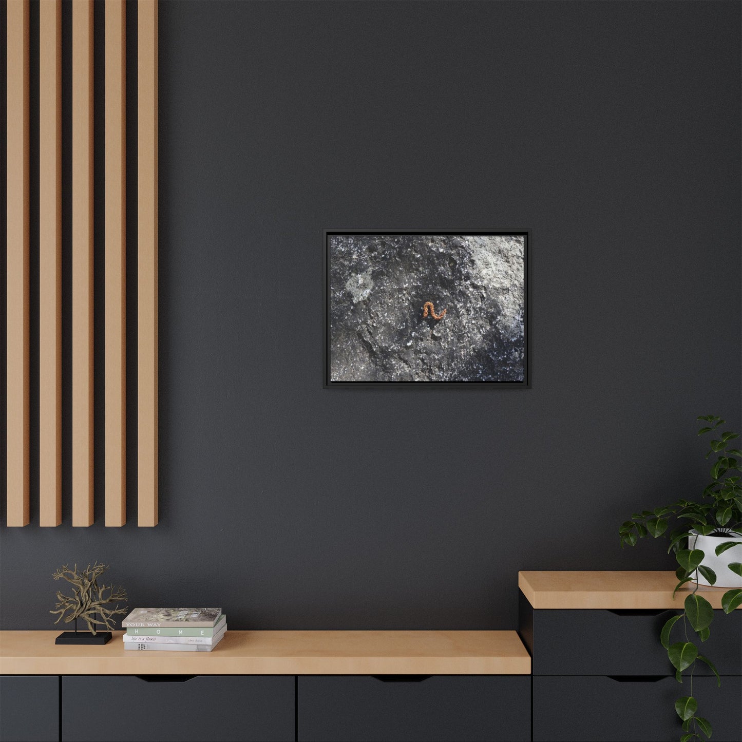 Volcanic Ash and Copper - Unique Stretched Canvas Wall Art