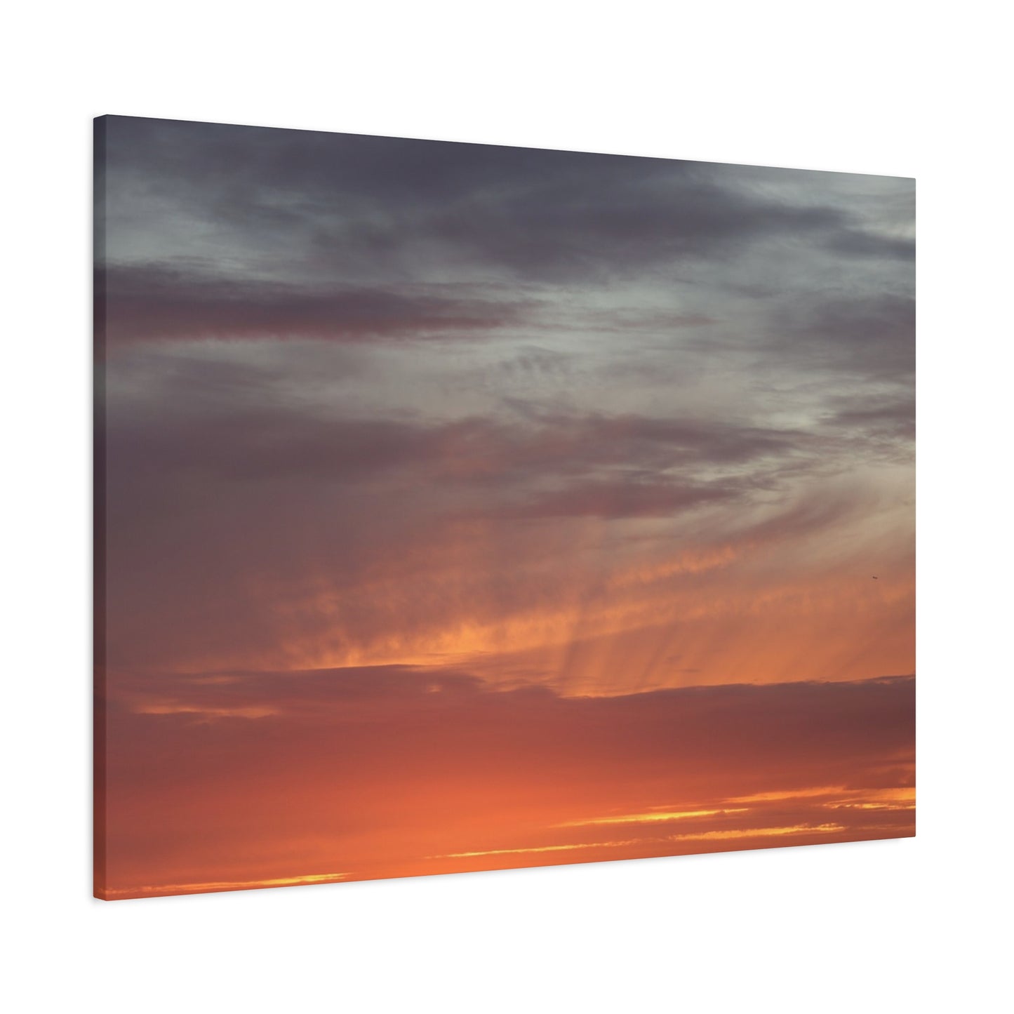 Horizon's Ember - Unique Frameless Canvas Wall Art