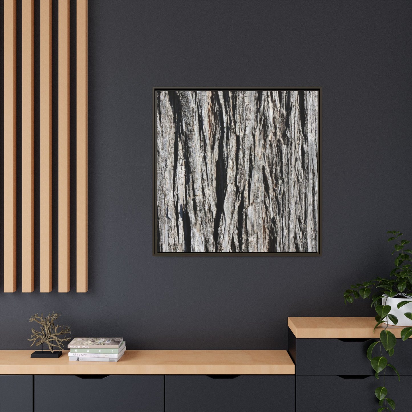 Bark Lines - Unique Stretched Canvas Wall Art