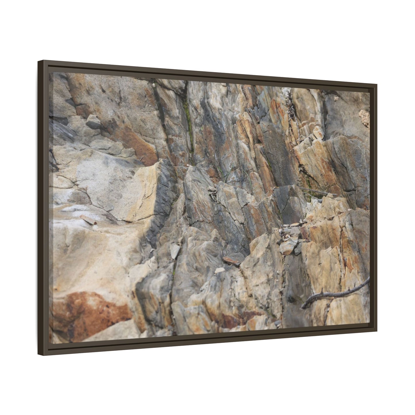 Stone's Silent Symphony - Unique Stretched Canvas Wall Art